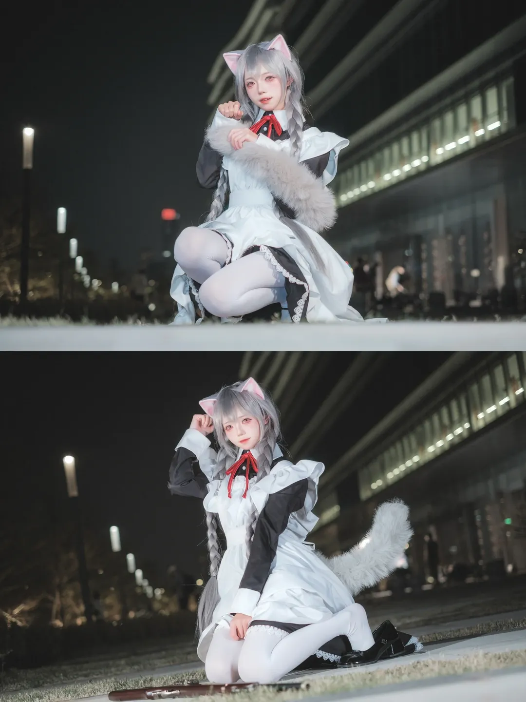 cosplay, 漫展返图, 猫耳, 女仆装, 夜景摄影 - 第6张