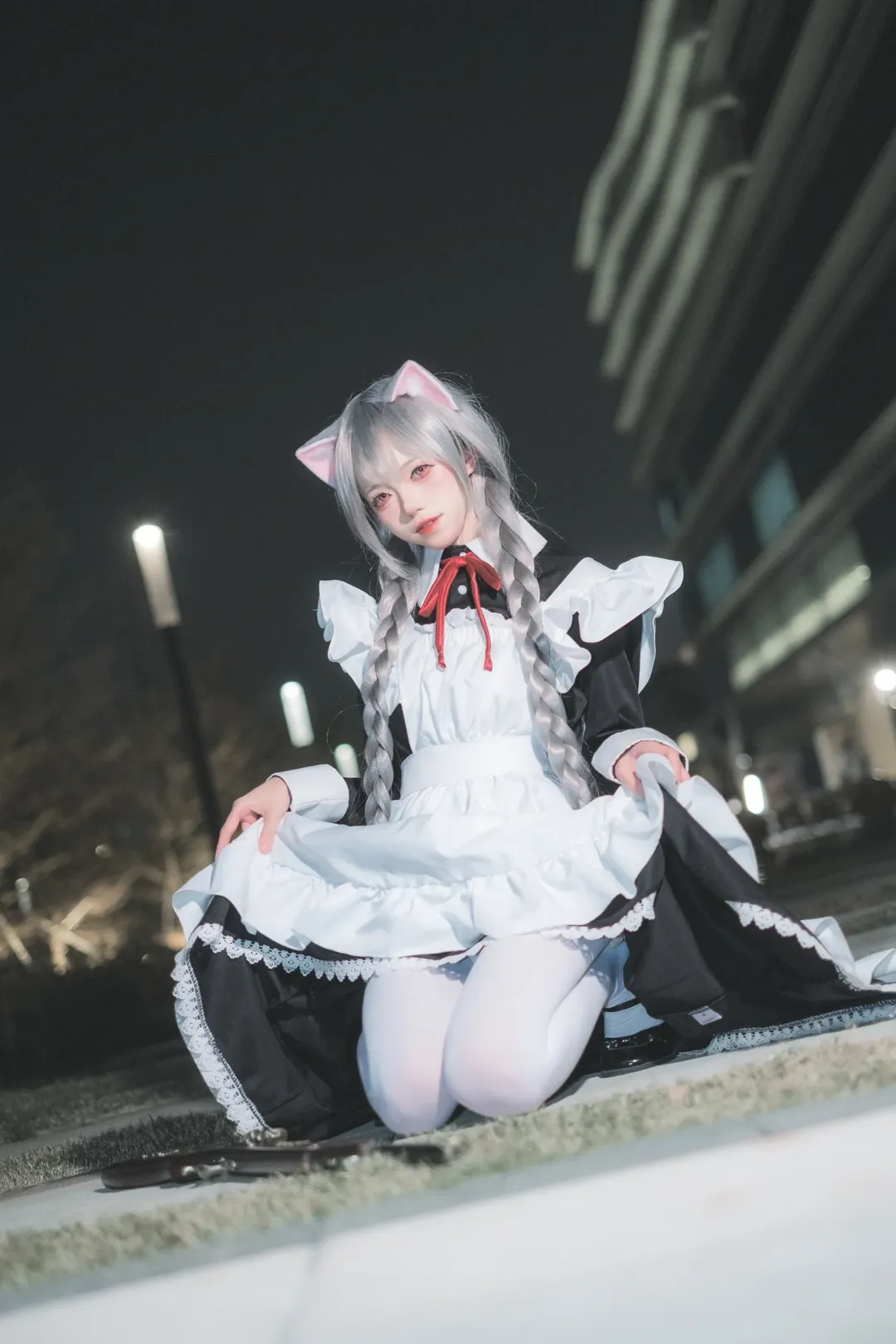 cosplay, 漫展返图, 猫耳, 女仆装, 夜景摄影 - 第7张