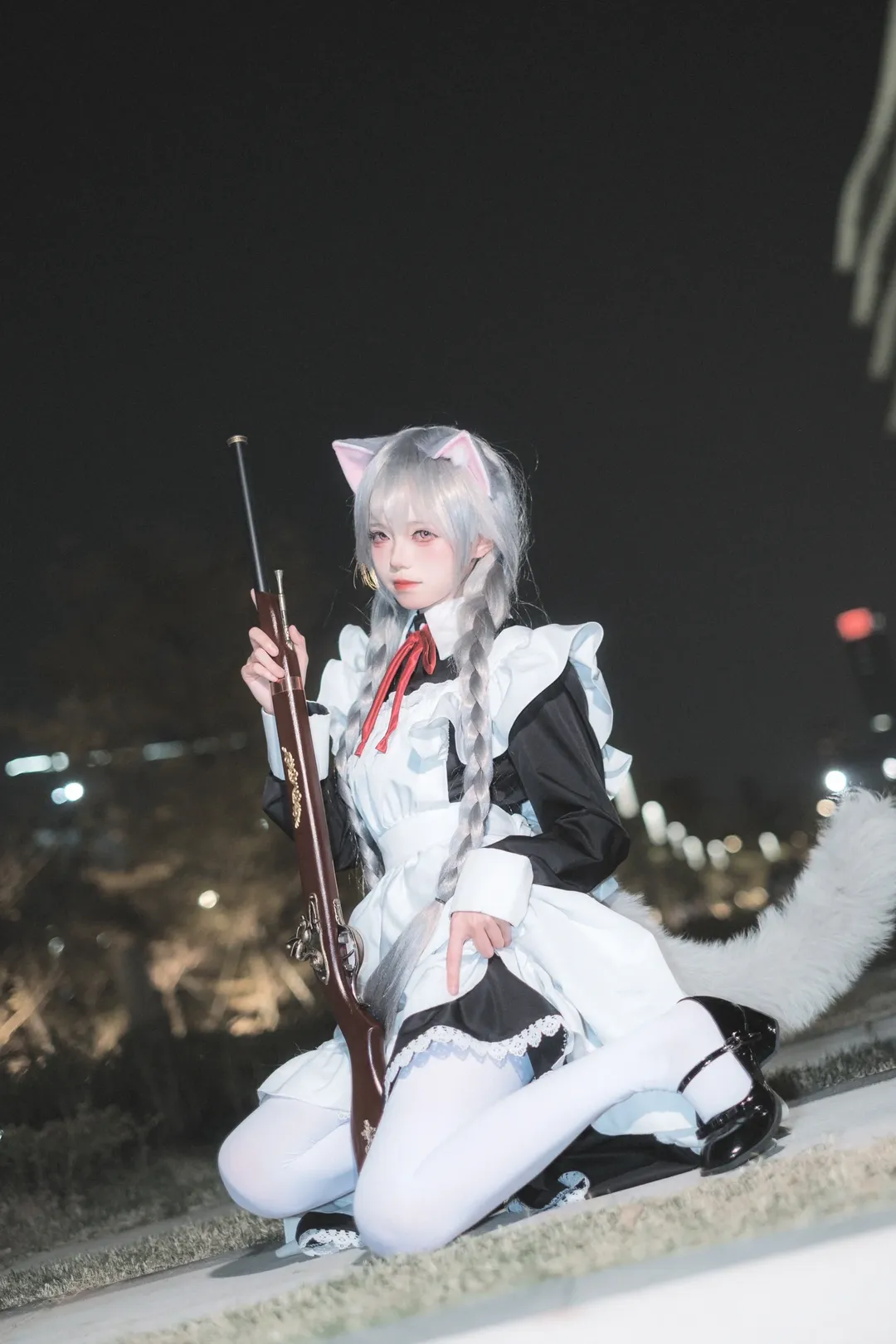cosplay, 漫展返图, 猫耳, 女仆装, 夜景摄影 - 第8张