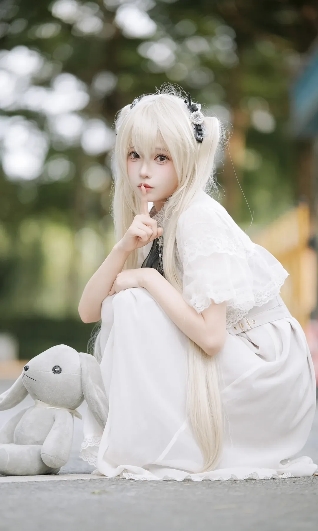 cosplay, 春日野穹cos, 穹妹, 缘之空, 白丝 - 第10张