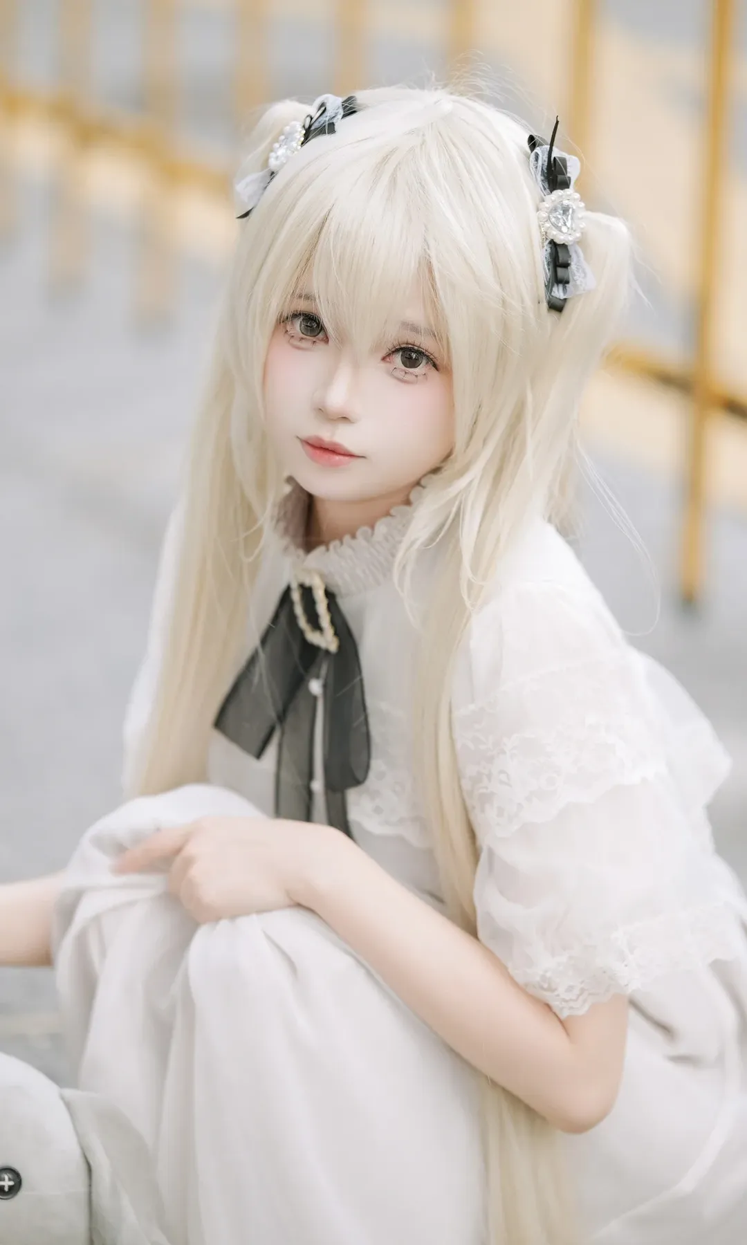 cosplay, 春日野穹cos, 穹妹, 缘之空, 白丝 - 第12张