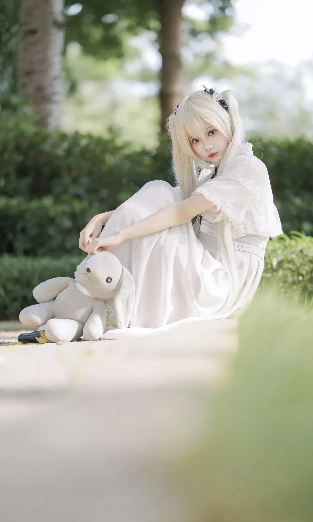 cosplay, 春日野穹cos, 穹妹, 缘之空, 白丝 - 第3张