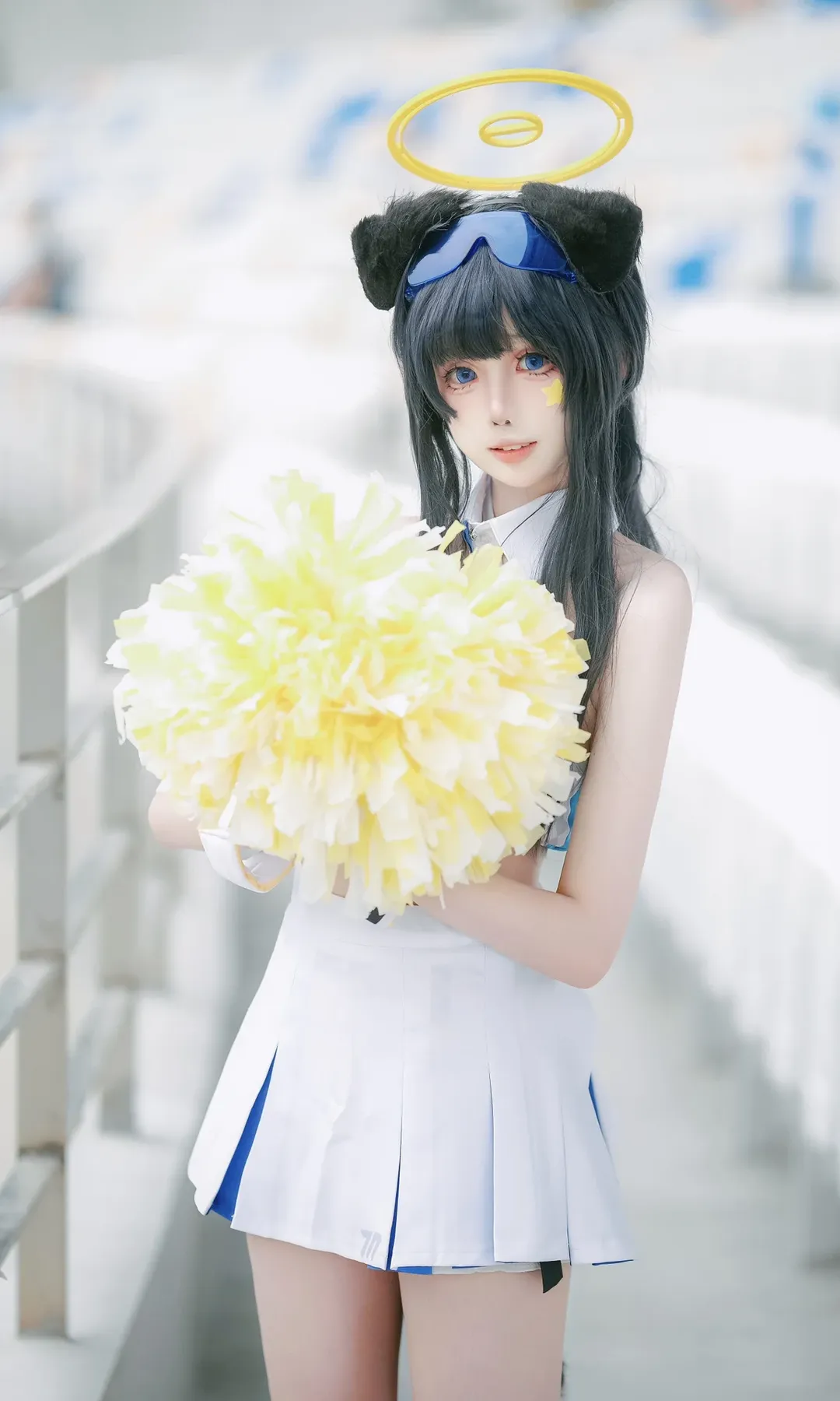 二次元摄影, 蔚蓝档案, 猫冢响cos, 啦啦队cosplay, 体育场写真 - 第9张
