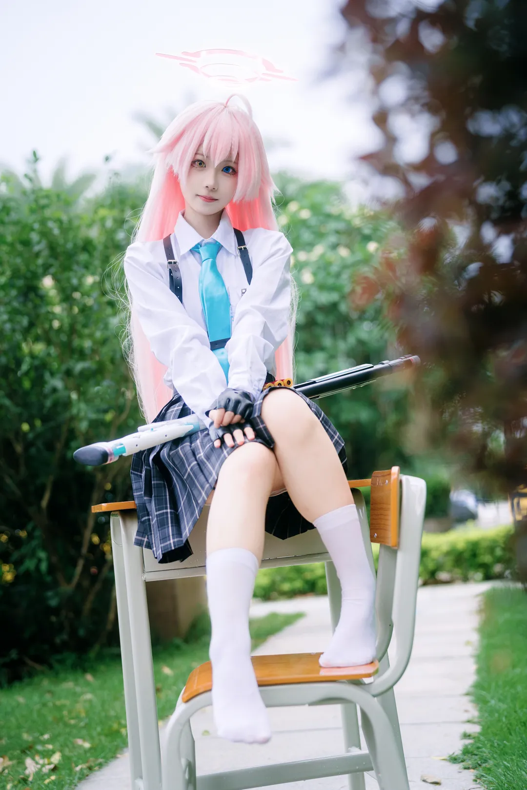 二次元, cosplay, 蔚蓝档案, 小鸟游星野cos, 校园风 - 第3张