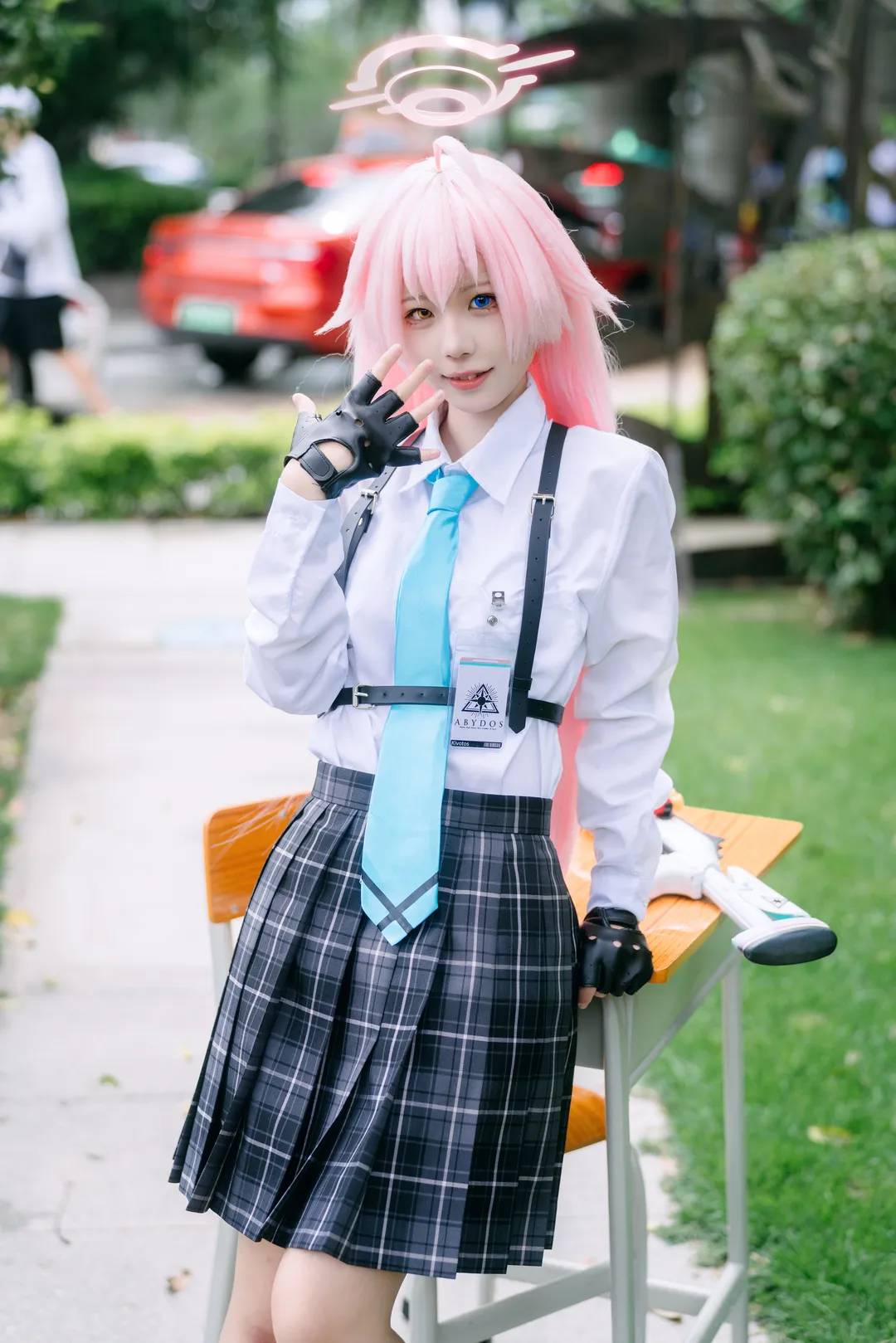 二次元, cosplay, 蔚蓝档案, 小鸟游星野cos, 校园风 - 第5张