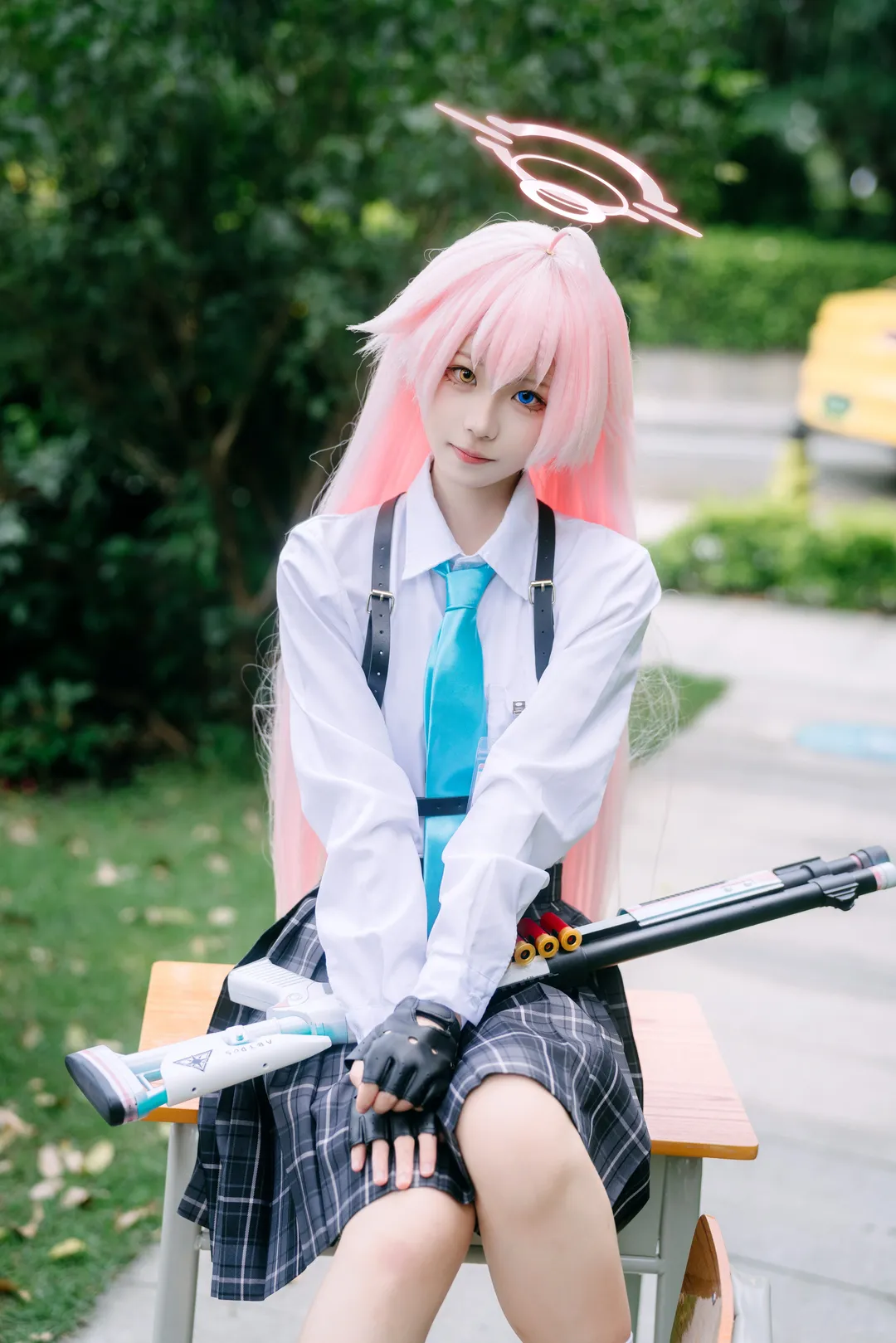 二次元, cosplay, 蔚蓝档案, 小鸟游星野cos, 校园风 - 第6张