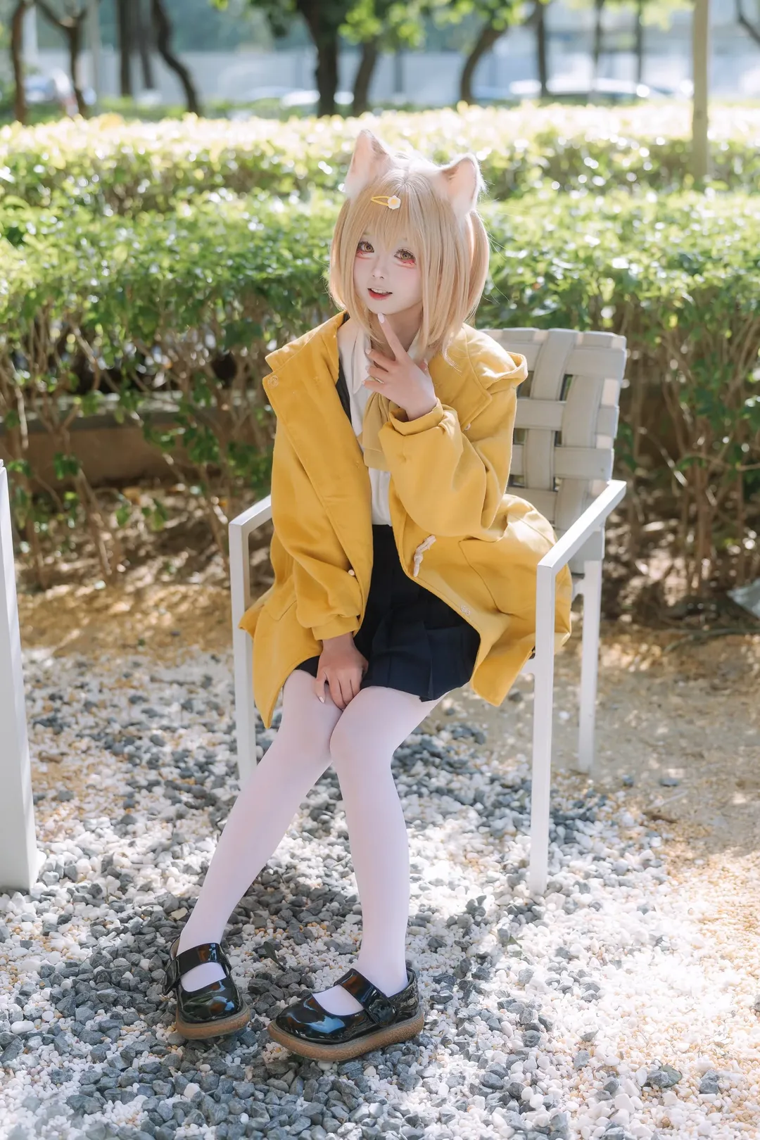 ホタルACGエキスポ, JK制服, コスプレ日常, 白ニーソコーデ, 可愛い女の子のポートレート - 1枚目