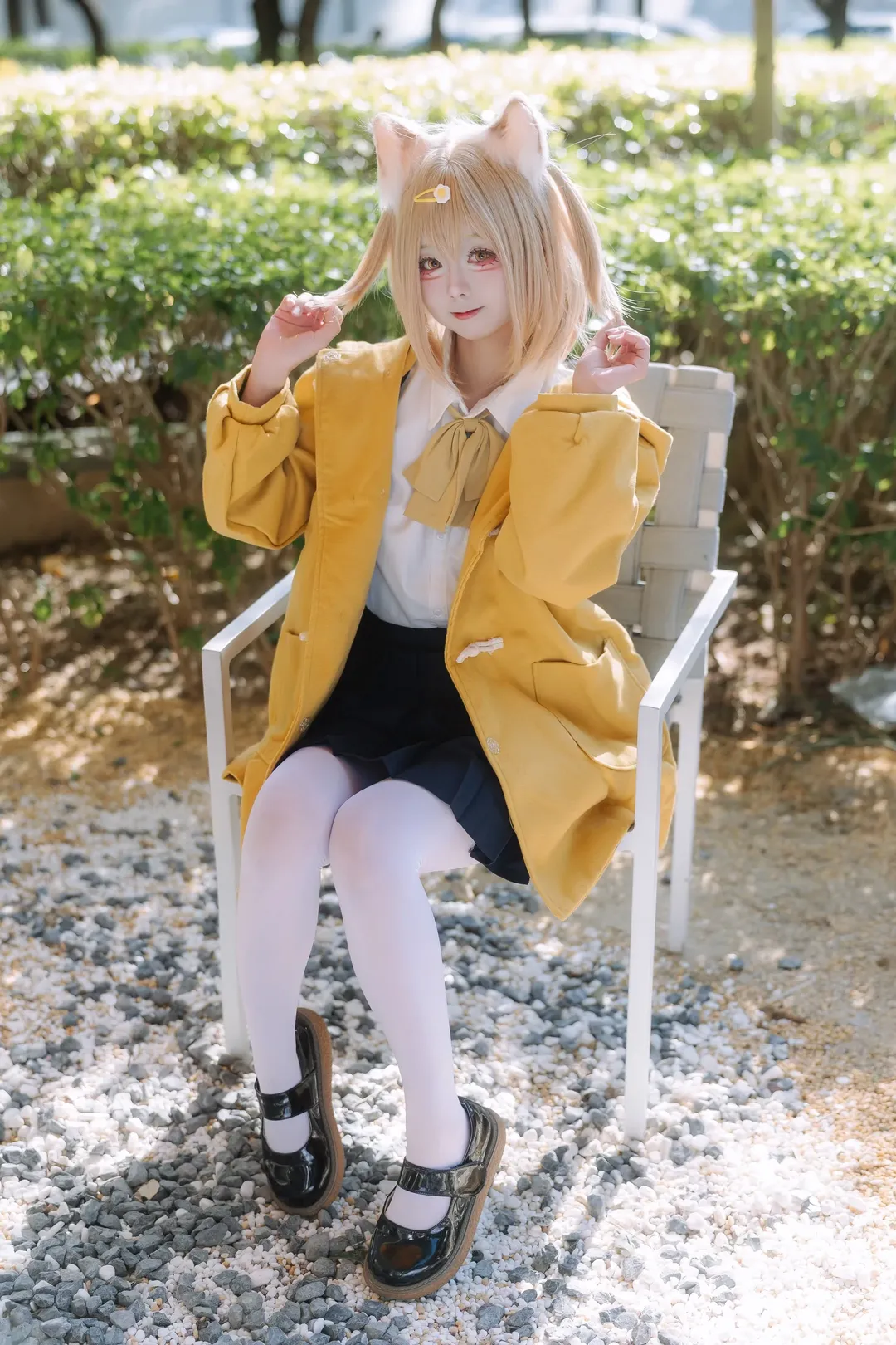 ホタルACGエキスポ, JK制服, コスプレ日常, 白ニーソコーデ, 可愛い女の子のポートレート - 4枚目