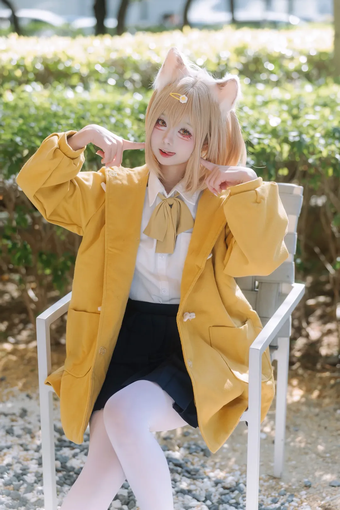 ホタルACGエキスポ, JK制服, コスプレ日常, 白ニーソコーデ, 可愛い女の子のポートレート - 5枚目