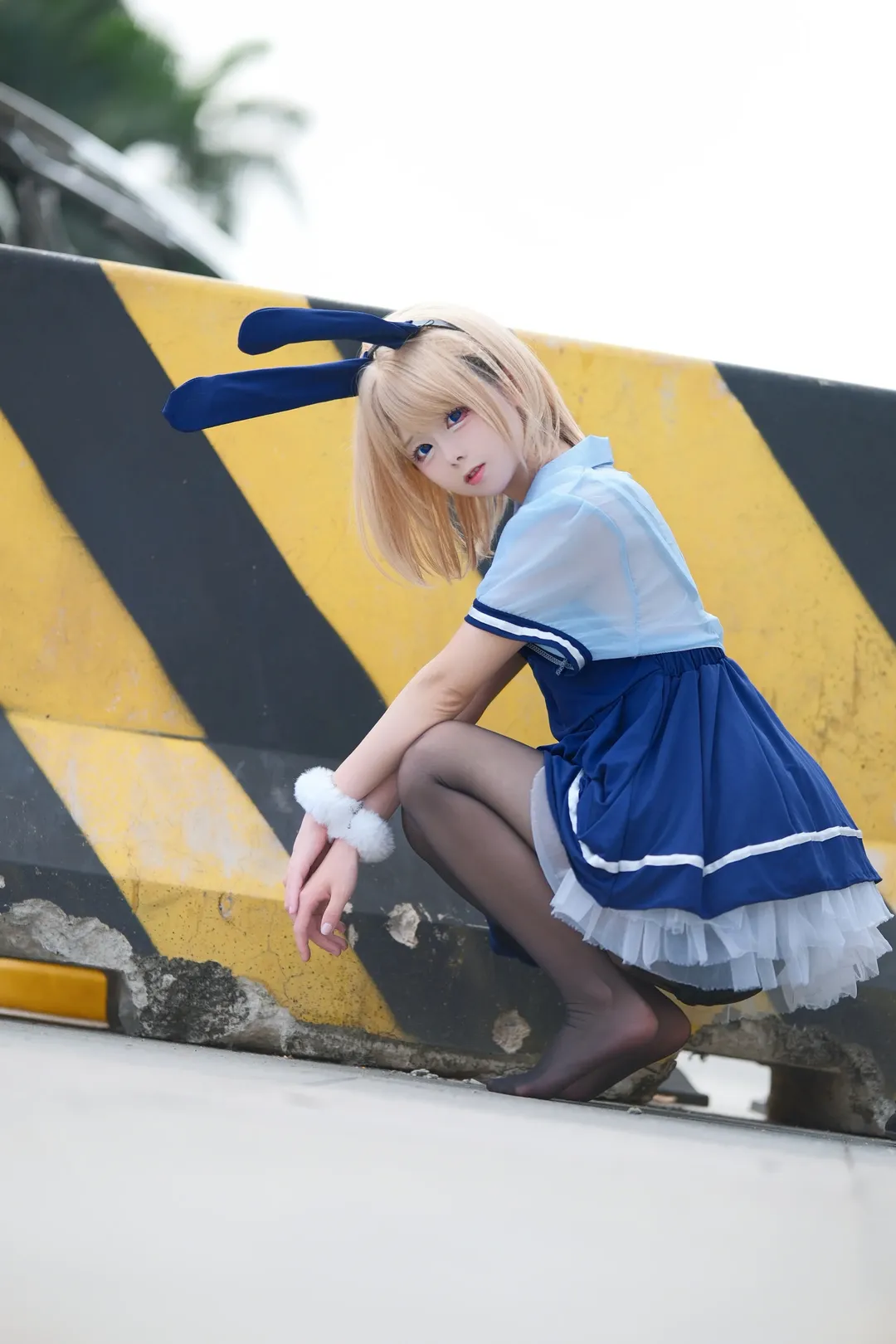 cosplay, JK制服, 漫展摄影, 兔耳, 黑丝 - 第2张