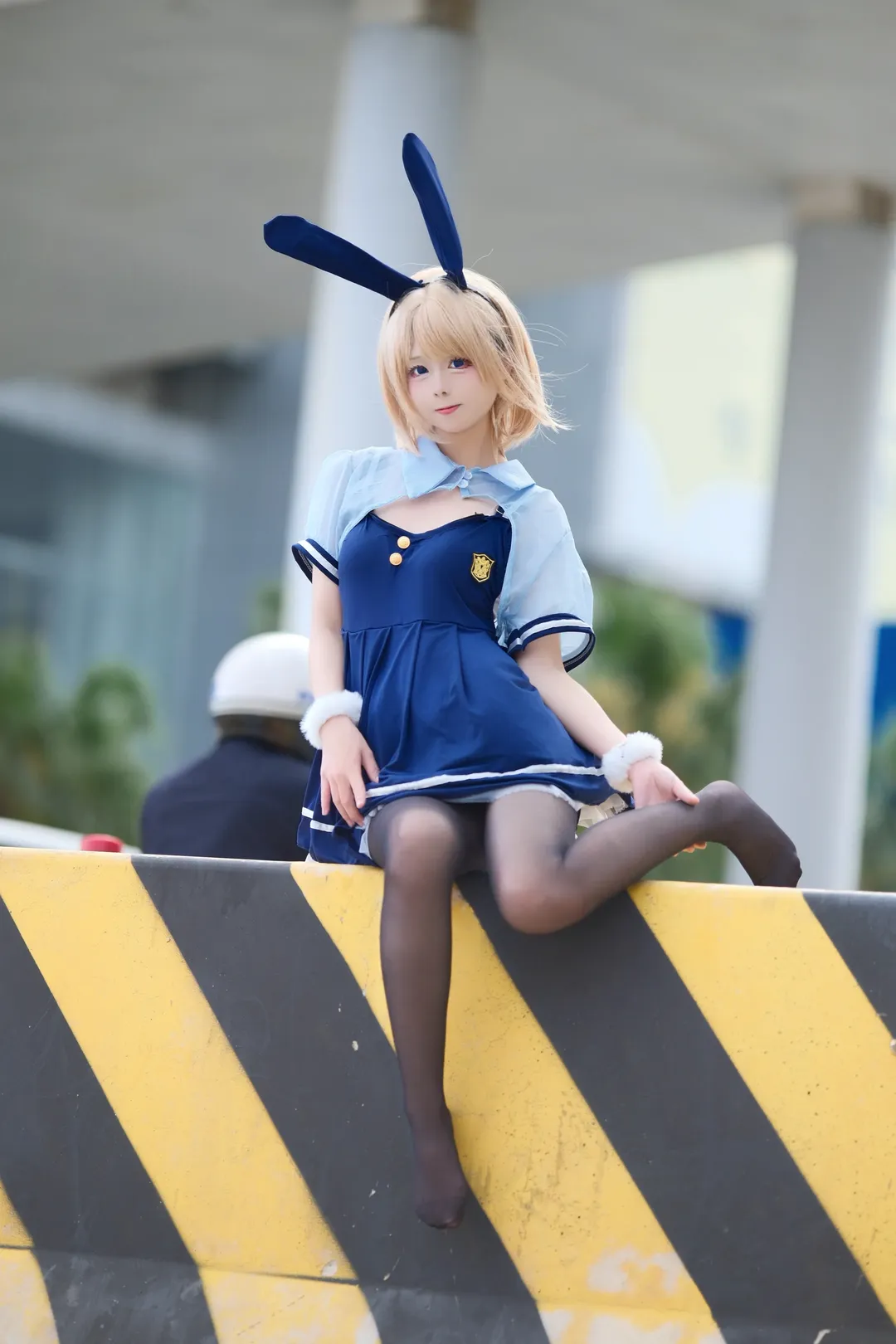 cosplay, JK制服, 漫展摄影, 兔耳, 黑丝 - 第5张