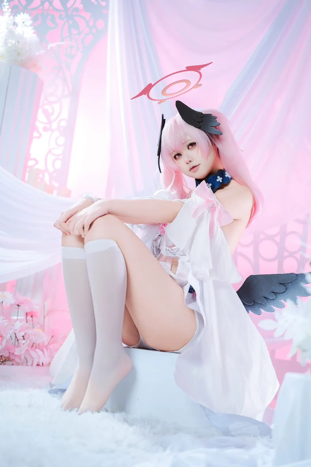 ブルーアーカイブ, 二次元コスプレ, 下江コハル コスプレ, 純白の誓い, ピンク髪の可愛い女の子 - 2枚目