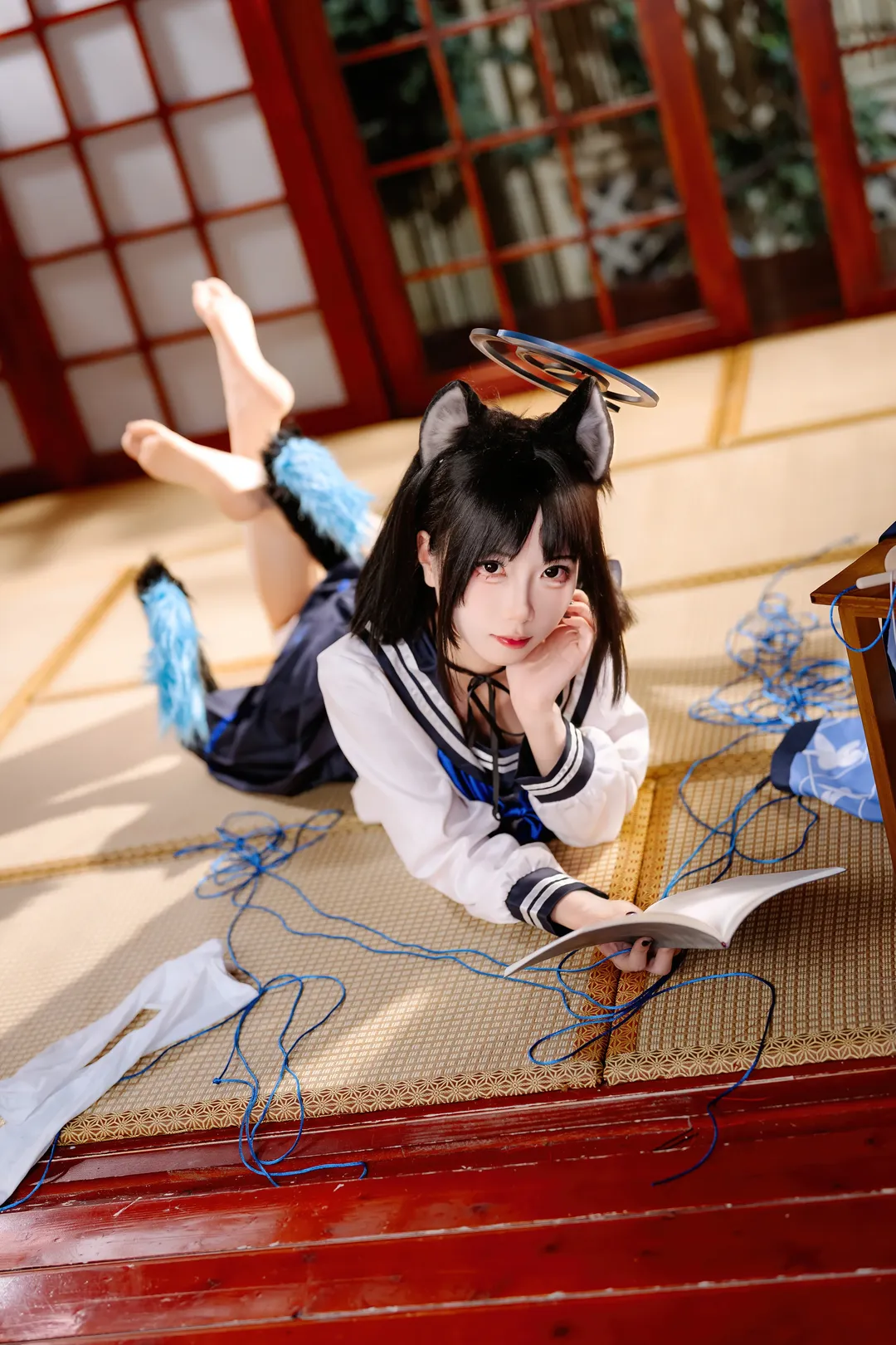 ブルーアーカイブ, 桐生キキョウ コスプレ, コスプレ撮影, 二次元日常, セーラー服コーデ