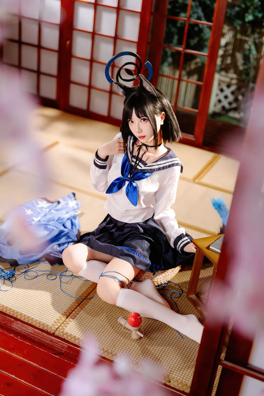 蔚蓝档案, 桐生桔梗cos, cosplay摄影, 二次元日常, 水手服搭配 - 第4张