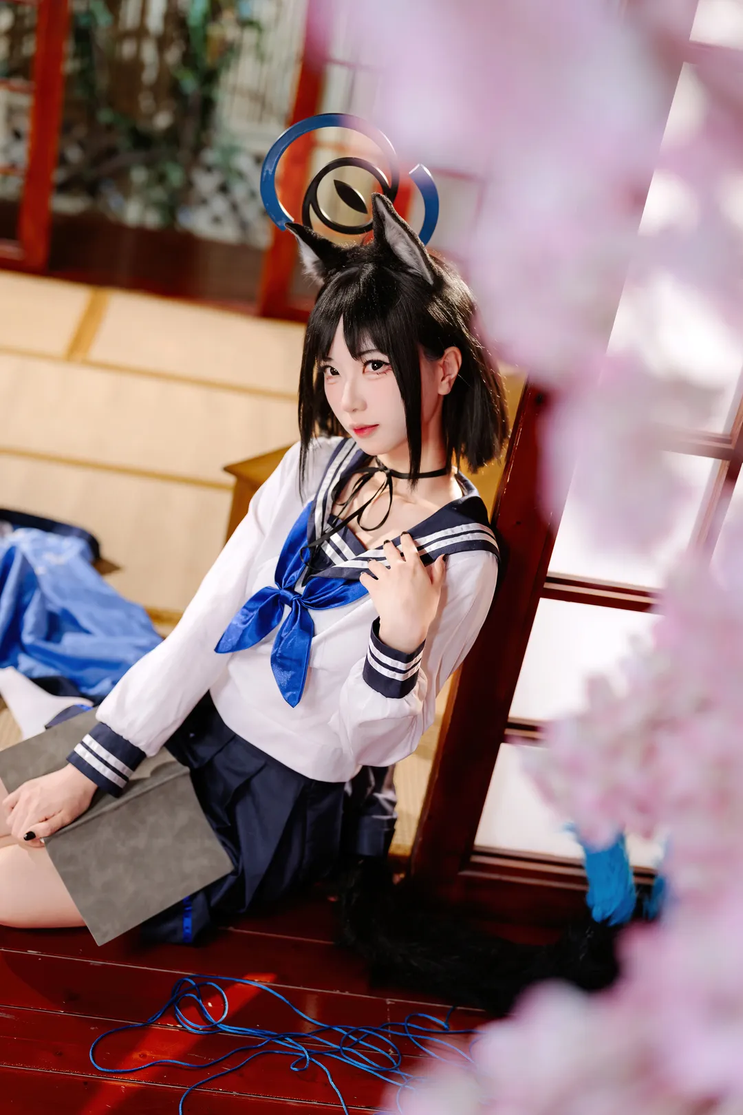 蔚蓝档案, 桐生桔梗cos, cosplay摄影, 二次元日常, 水手服搭配 - 第6张