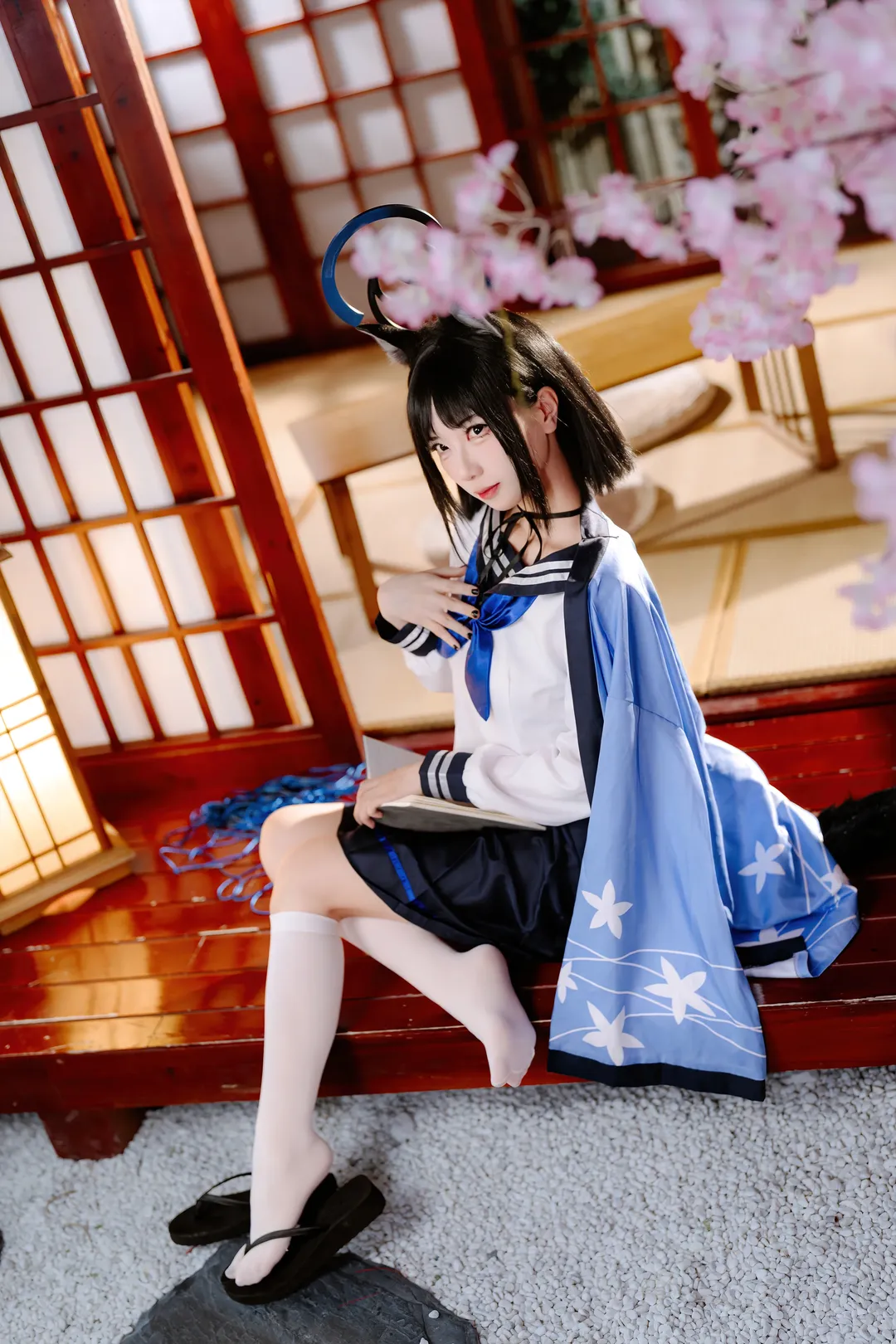 蔚蓝档案, 桐生桔梗cos, cosplay摄影, 二次元日常, 水手服搭配 - 第8张
