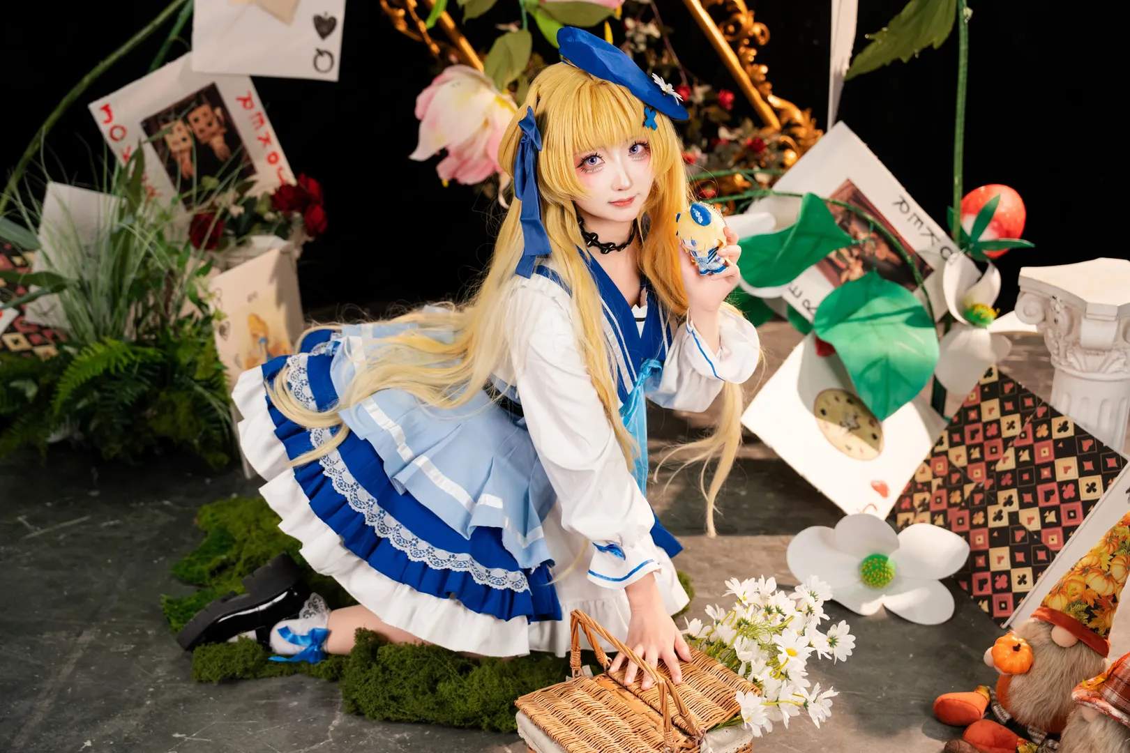 菲比cos, 鸣潮, 漫展返图, cosplay摄影, 蓝白洋装 - 第6张