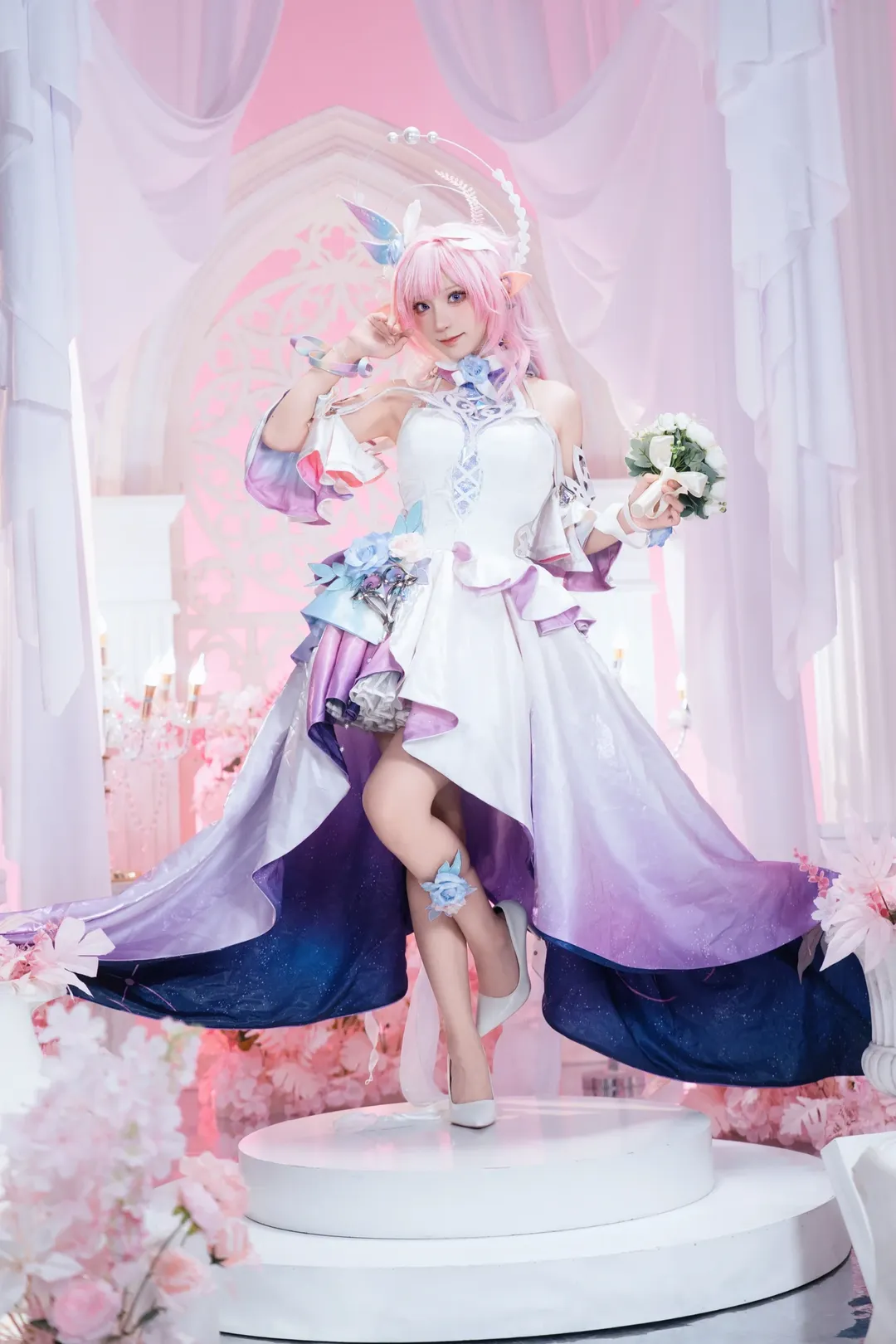 昔涟cos, 崩坏星穹铁道, 精灵耳cosplay, 星穹铁道cos, 梦幻风写真 - 第1张
