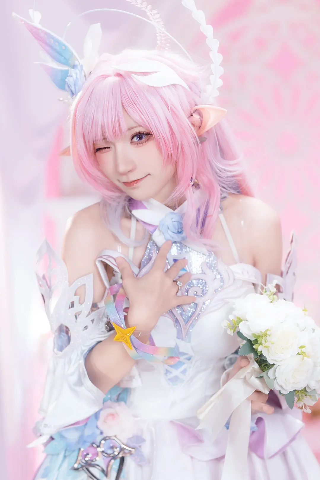昔涟cos, 崩坏星穹铁道, 精灵耳cosplay, 星穹铁道cos, 梦幻风写真 - 第3张