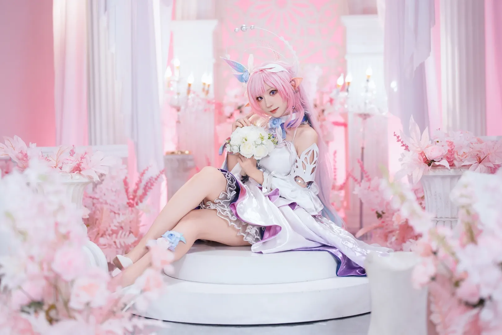 昔涟cos, 崩坏星穹铁道, 精灵耳cosplay, 星穹铁道cos, 梦幻风写真 - 第6张