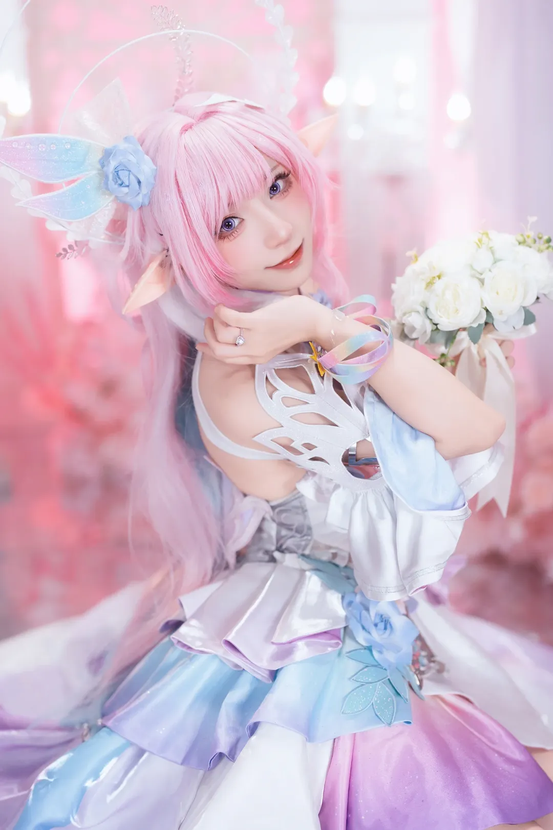昔涟cos, 崩坏星穹铁道, 精灵耳cosplay, 星穹铁道cos, 梦幻风写真 - 第7张
