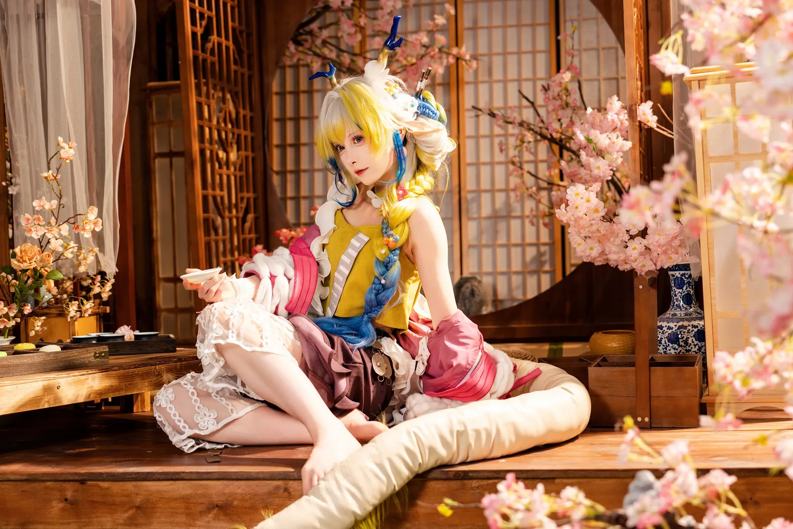 cosplay, 和风摄影, 黍cos, 明日方舟, 春日宴 - 第6张