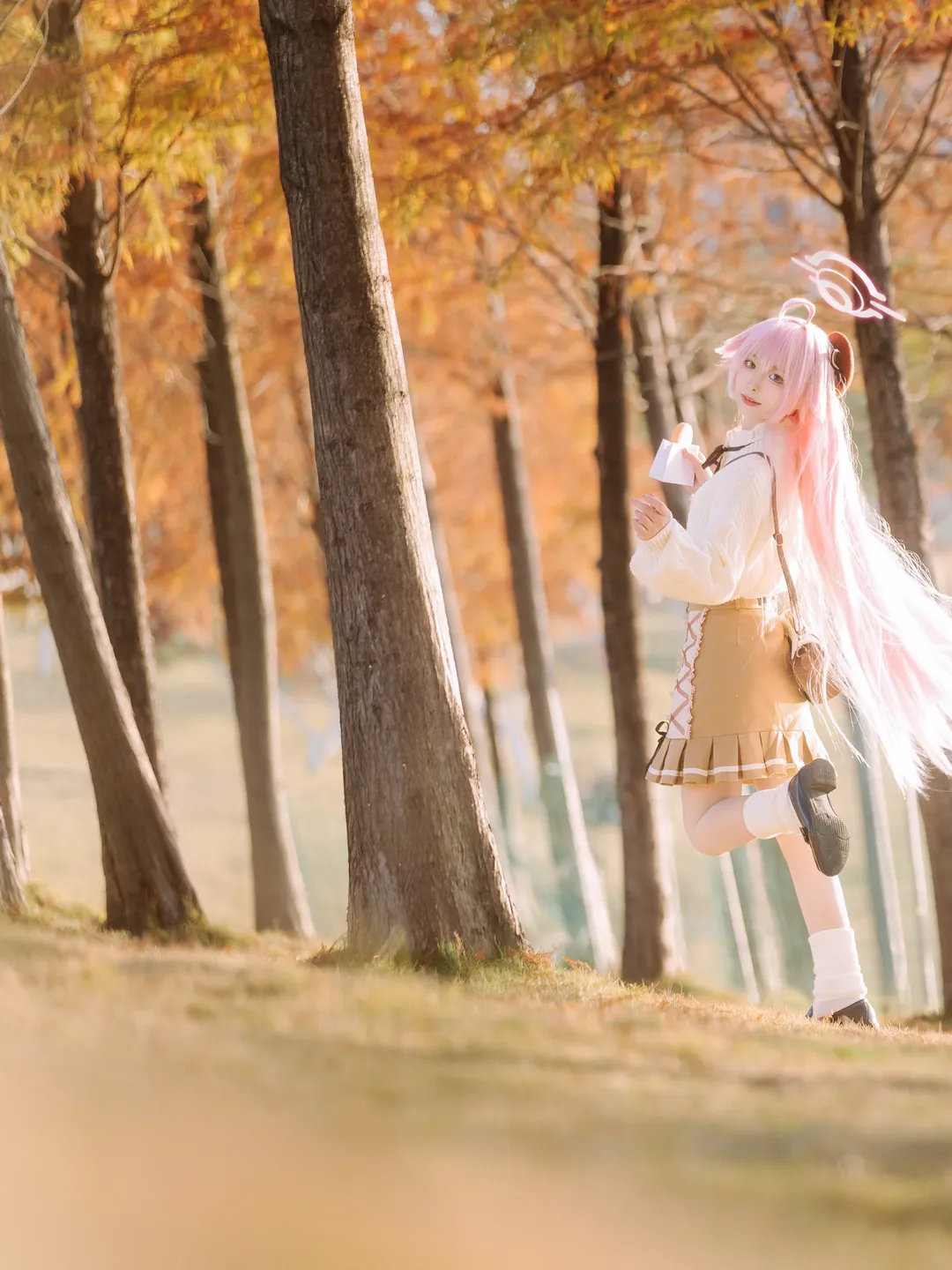 蔚蓝档案, 小鸟游星野cos, 广州拍照, 落羽杉, 秋季cosplay - 第4张