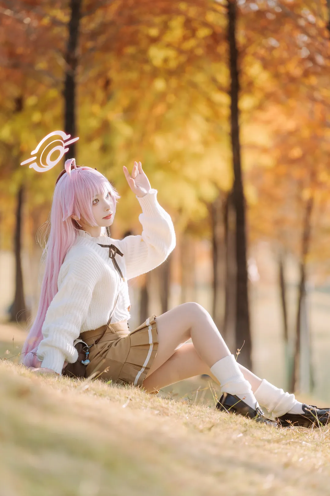 蔚蓝档案, 小鸟游星野cos, cosplay外景, 九龙湖落羽杉, 秋日穿搭 - 第1张