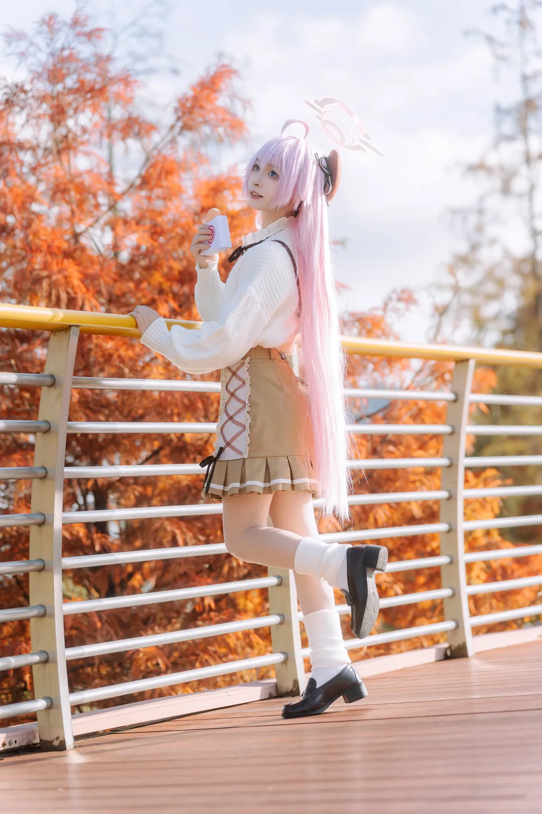 蔚蓝档案, 小鸟游星野cos, cosplay外景, 九龙湖落羽杉, 秋日穿搭 - 第6张