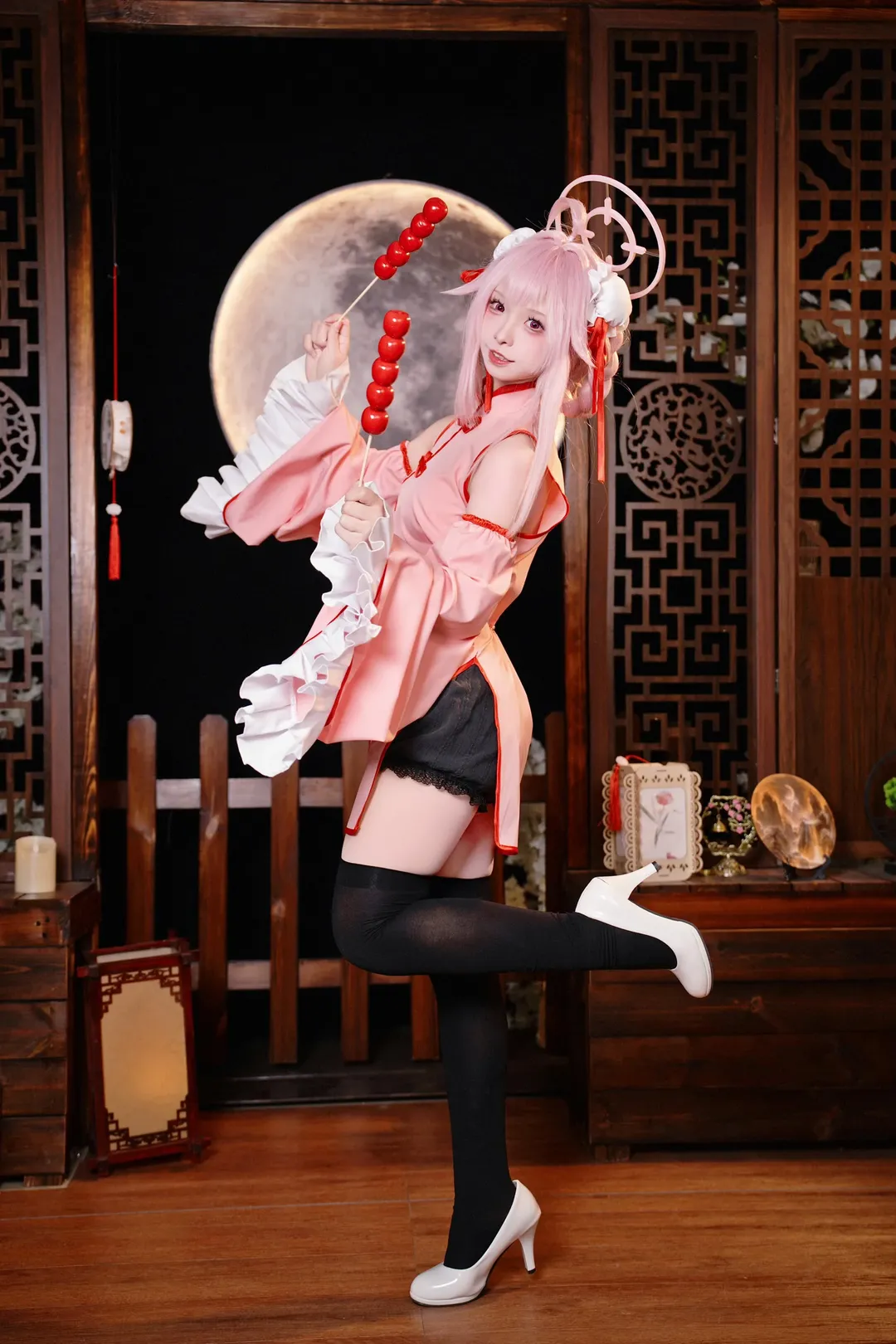 cosplay, 蔚蓝档案, 旗袍, 柚鸟夏cos, 元宵