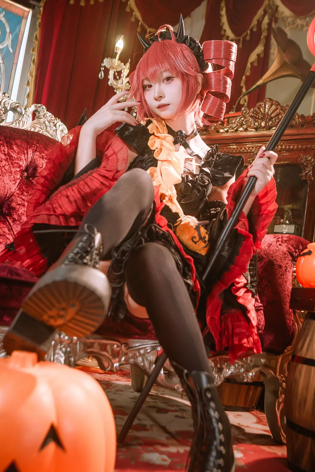 小恶魔, cosplay摄影, 重音teto cos, 重音teto, 万圣节cos - 第1张