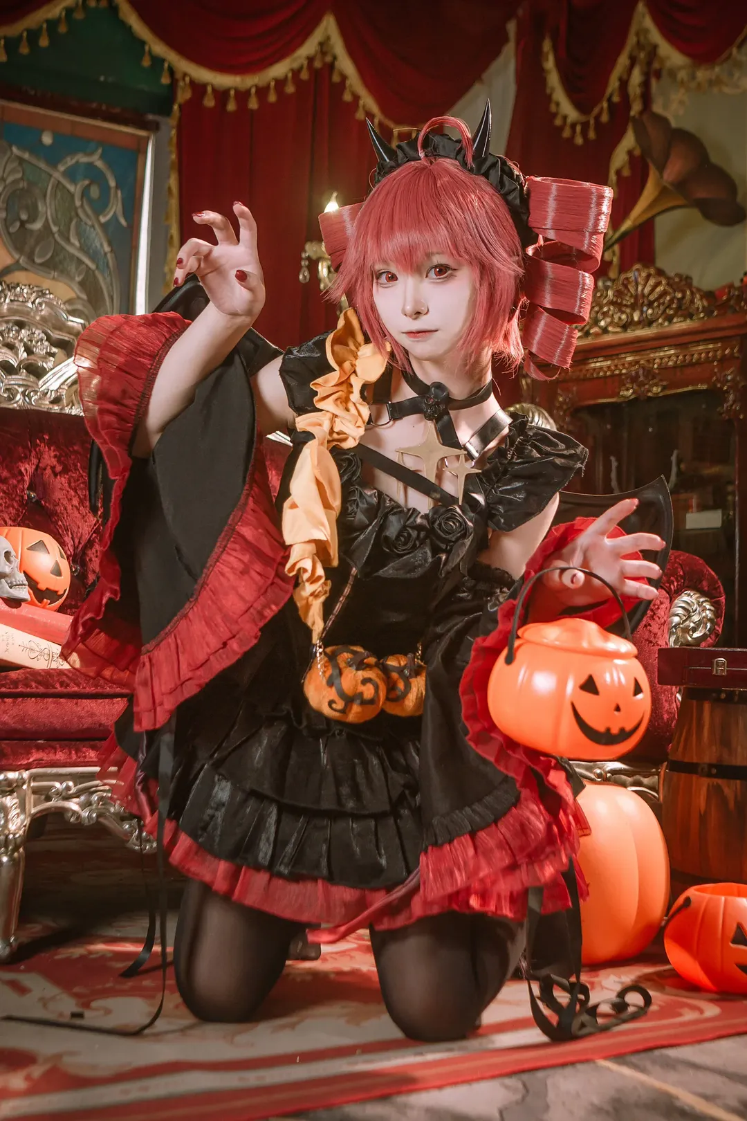 小恶魔, cosplay摄影, 重音teto cos, 重音teto, 万圣节cos - 第4张
