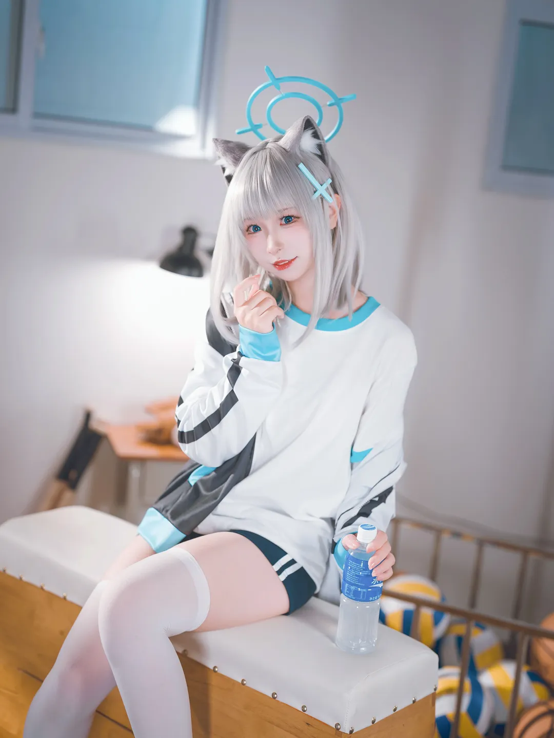 Blue Archive, Shiroko Sunaookami Cosplay, Sporty style cosplay, Shiroko cosplay, Gym uniform cosplay - Image 6