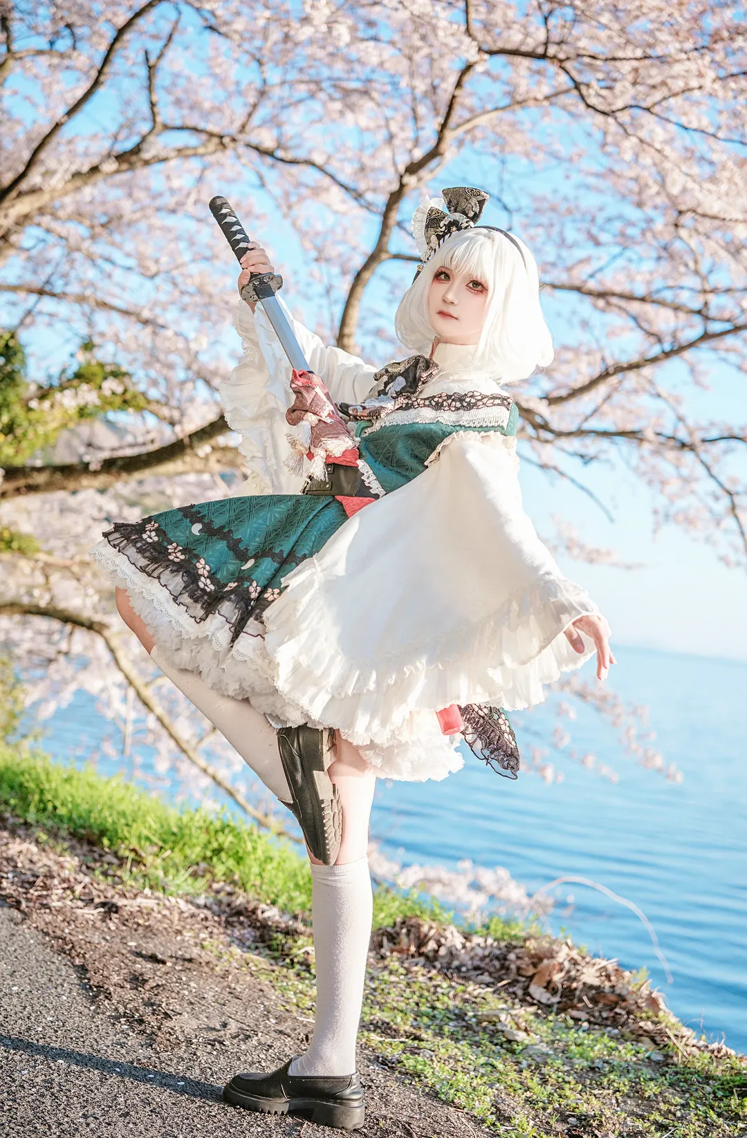 东方project, 魂魄妖梦cos, 樱花摄影, 和风cosplay, 日本旅拍