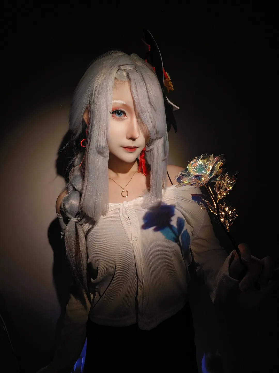 Roleplay, Genshin Impact, Shenhe cosplay, Fan-made design cosplay, Studio shoot