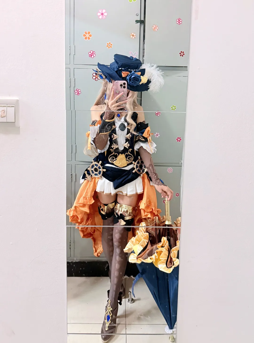 原神, 三分妄想, cosplay穿搭, 娜维娅cos, 对镜拍 - 第2张