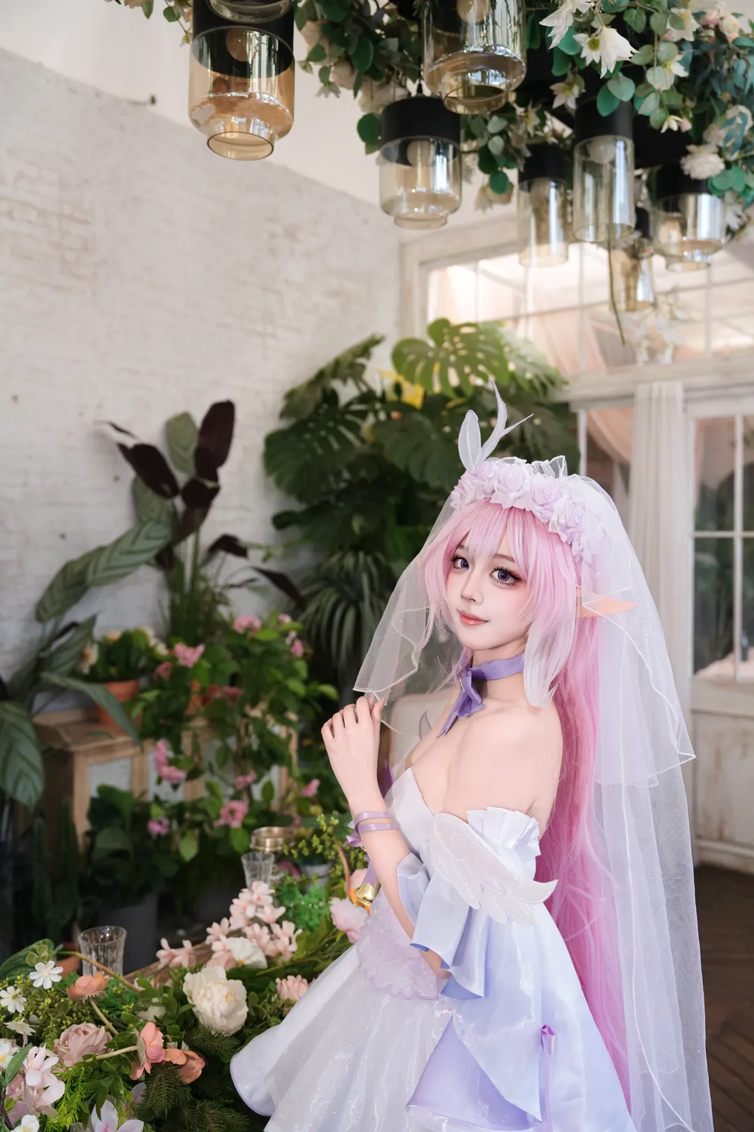 爱莉希雅cos, 花间颂歌, 唯美写真, 少女感, 城市花园婚纱摄影 - 第8张