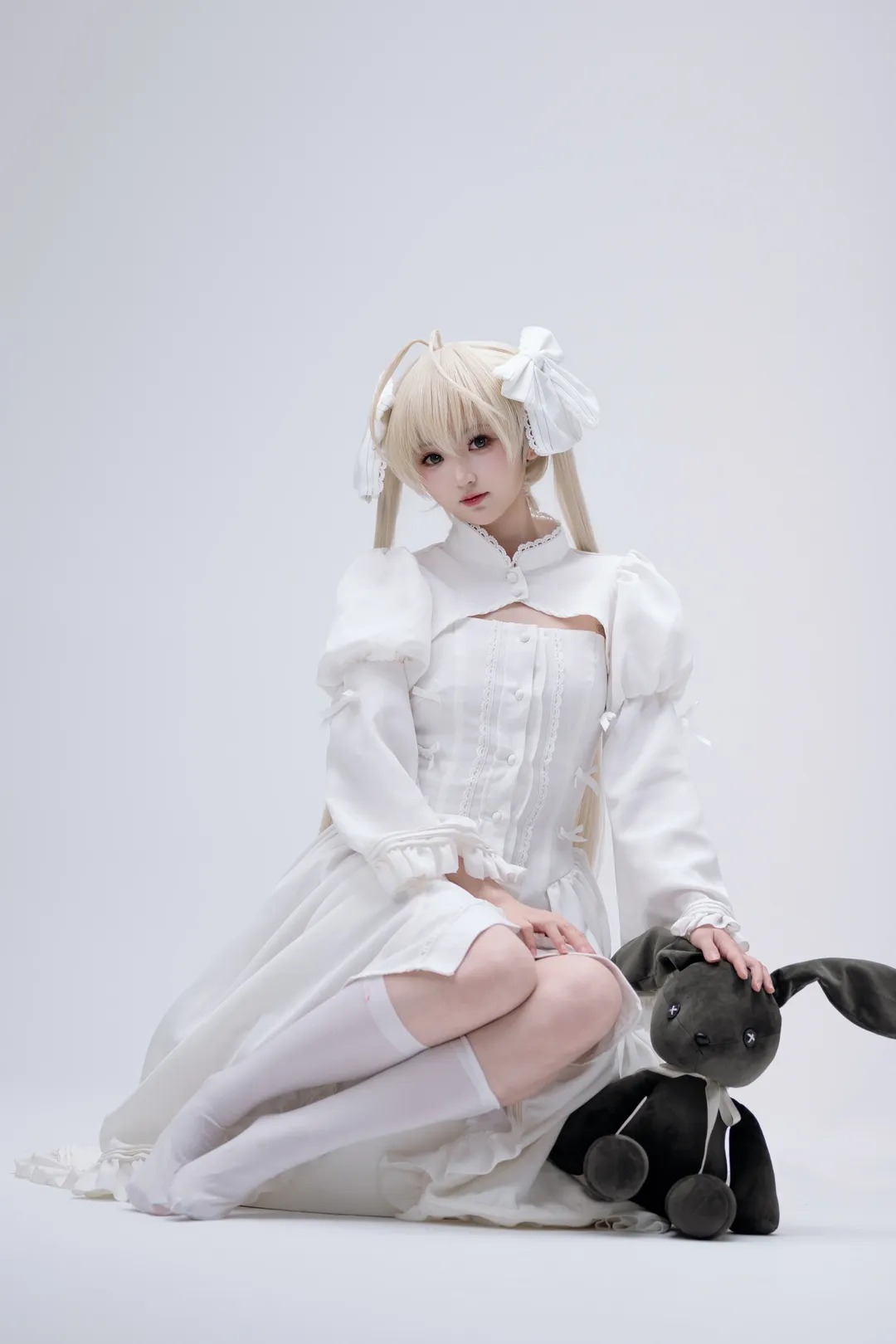 コスプレ, 少女感, 二次元視覚プロジェクト, 春日野穹コスプレ, うさぎのぬいぐるみ - 2枚目