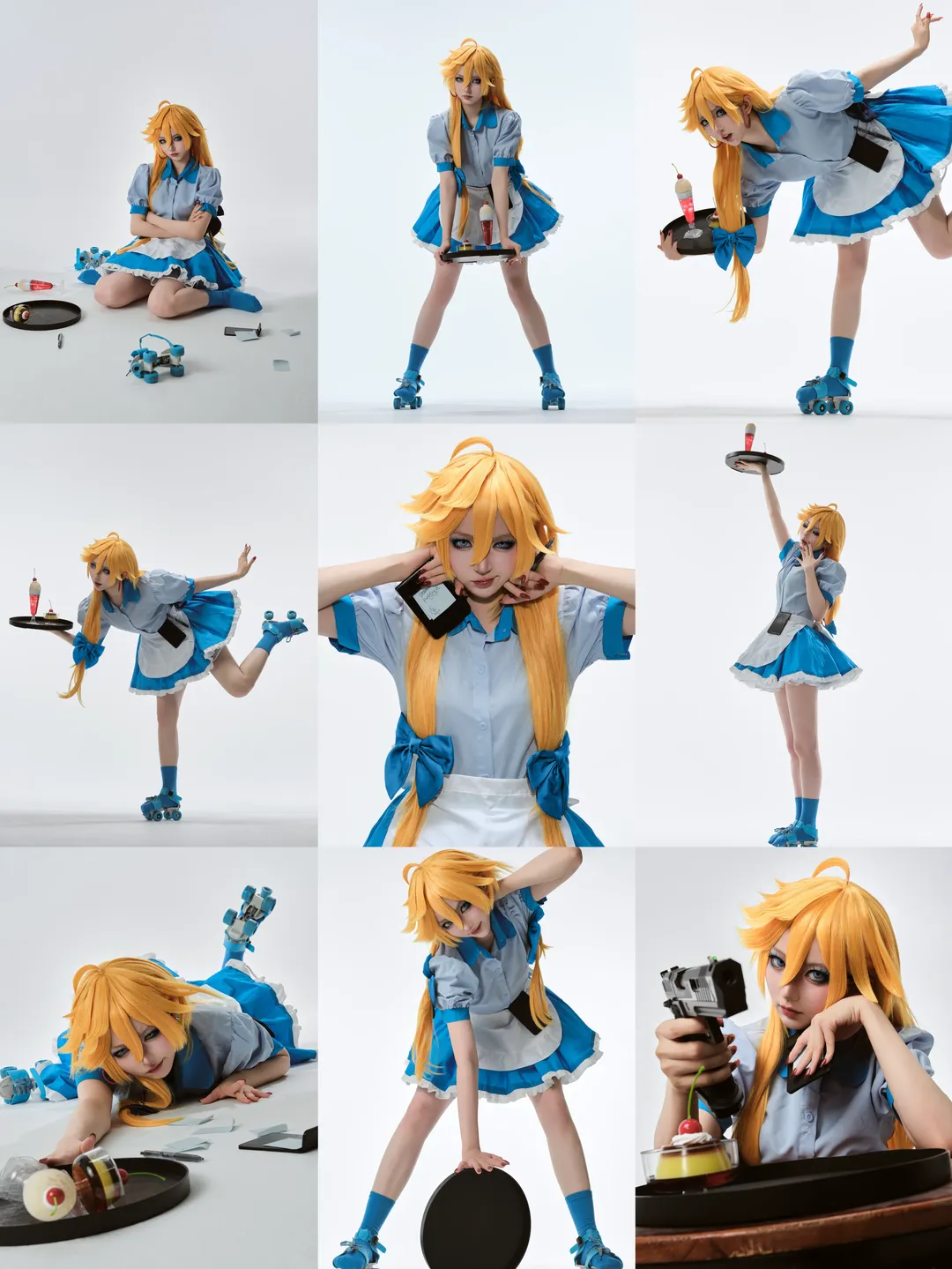 女仆装, 动漫Cosplay, Panty cos, 吊带袜天使, 轮滑cosplay - 第1张