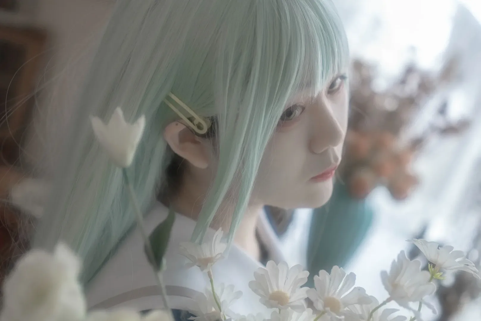 氛围感摄影, 二次元cosplay, JK制服, 若叶睦cos, MyGO!!!!! - 第4张