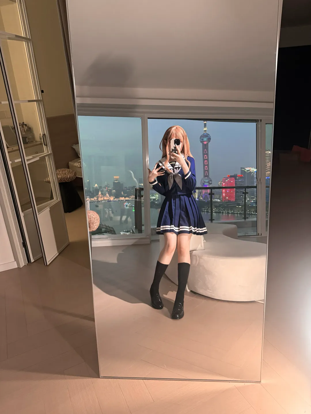 二次元, cosplay, 长崎素世cos, MyGO!!!!!, 上海夜景