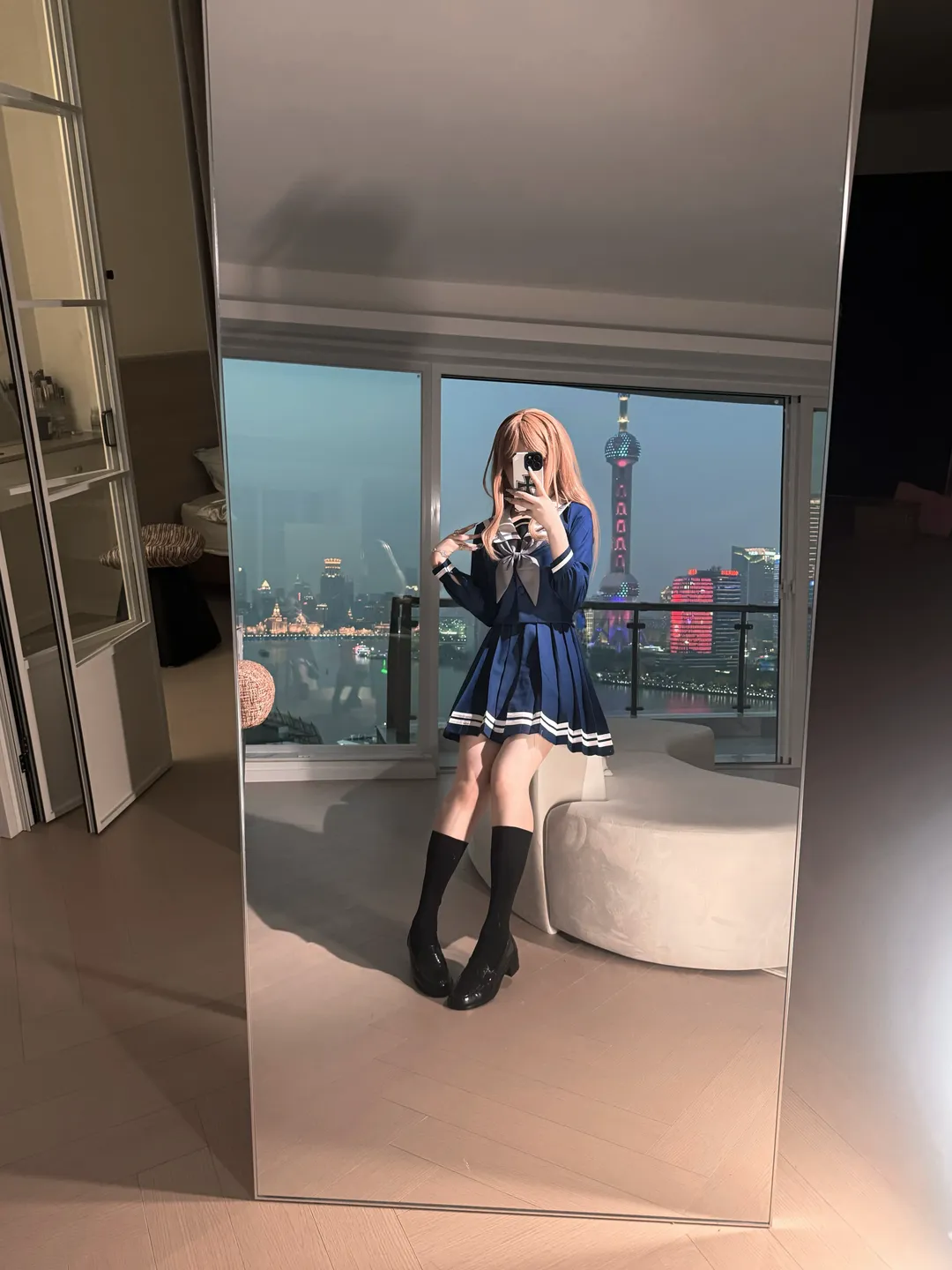 二次元, cosplay, 长崎素世cos, MyGO!!!!!, 上海夜景 - 第3张