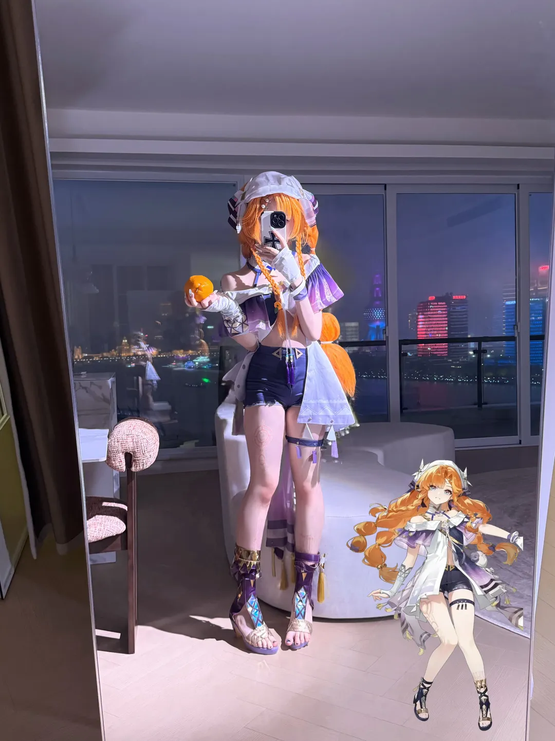 鳴潮, cosplay, 對鏡自拍, 西格莉卡cos, 元氣少女