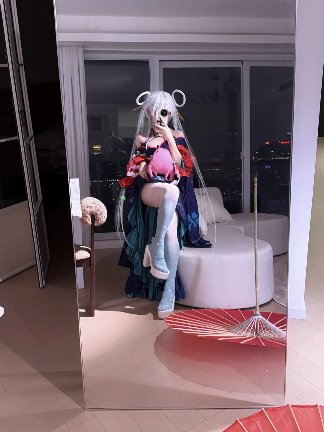 镜面自拍, 辉夜姬cos, cosplay日常, 二次元穿搭, 超时空辉夜姬 - 第2张