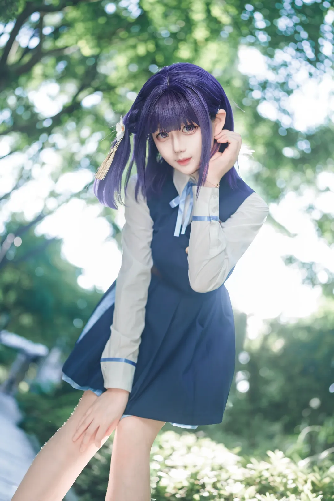 角色还原, 秦谷美铃cos, 学马仕, 森林系cosplay, JK风格 - 第2张