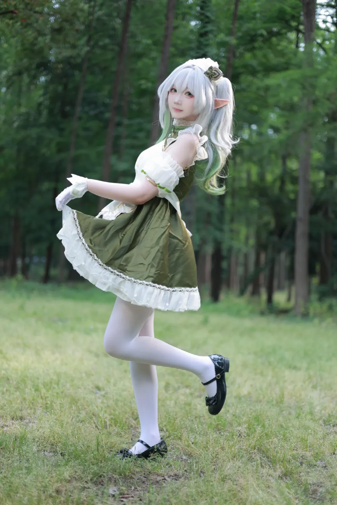 唯美写真, 原神, 纳西妲cos, 森林系cosplay, 绿意盎然 - 第11张