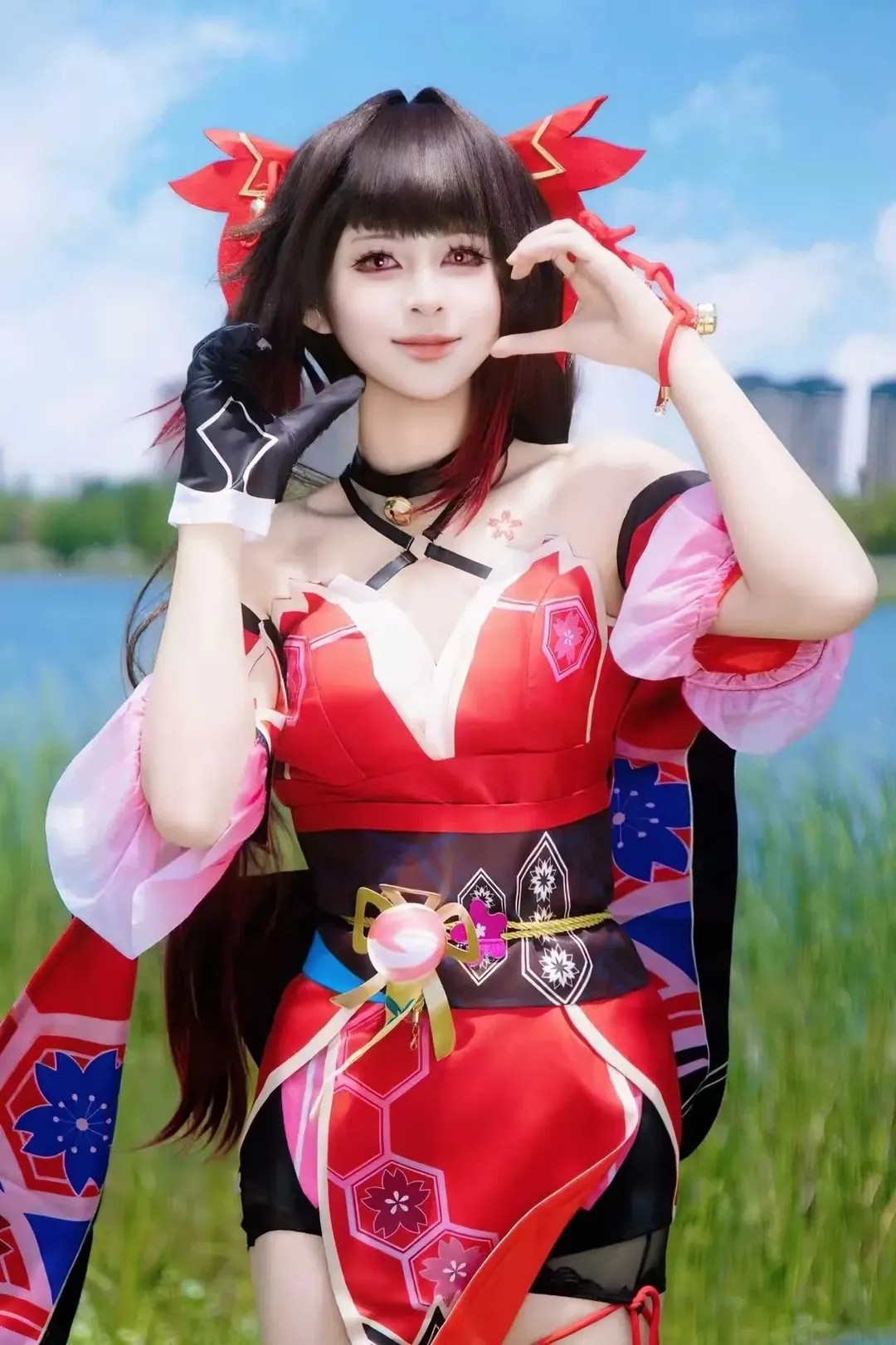 cosplay, Honkai: Star Rail, Sparkle cosplay, Outdoor portrait, Masked Fools