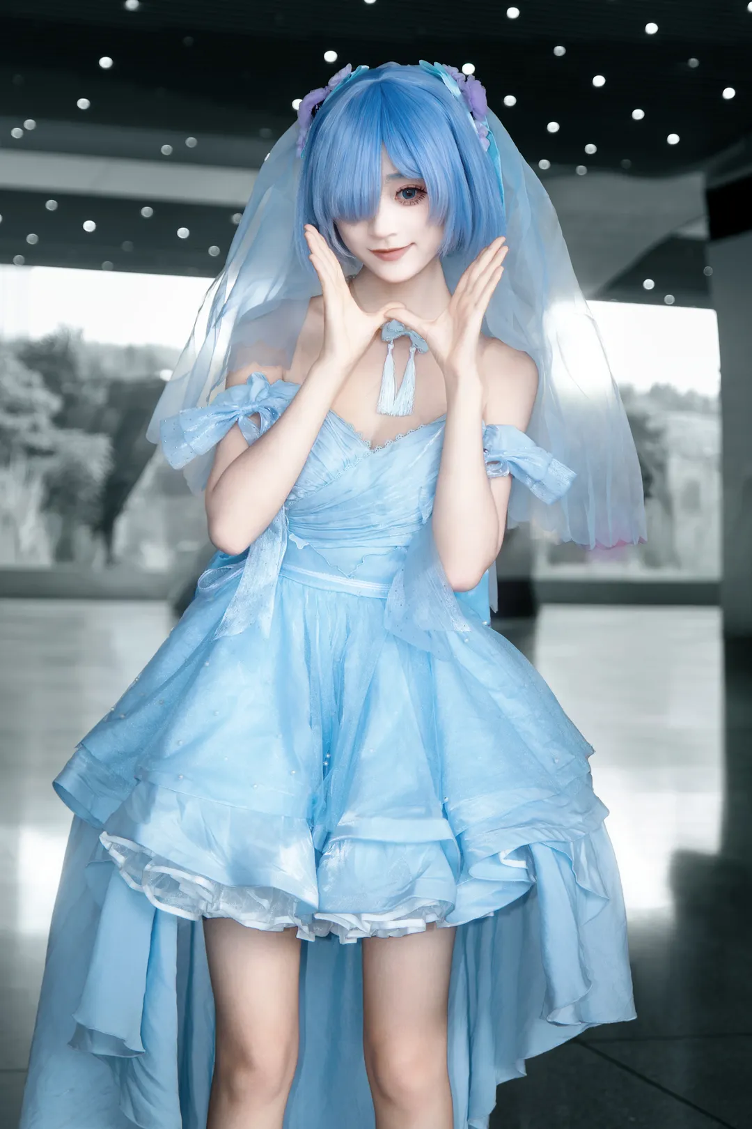 Convention photos, Re:ZERO -Starting Life in Another World-, Rem cosplay, Anime-style fashion, Rem Wedding Version