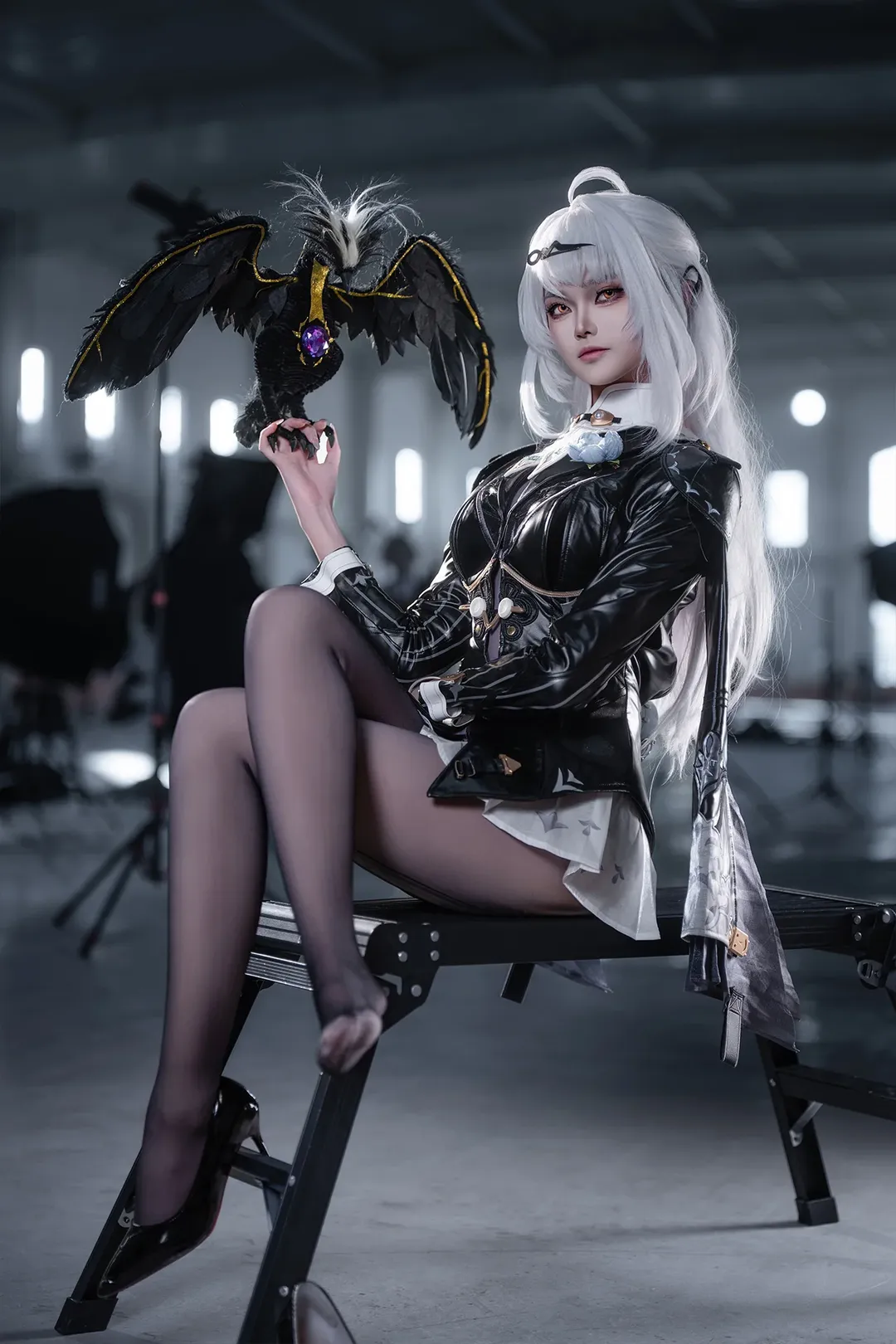 绝区零, 二次元摄影, 仪玄cos, 白毛cosplay, 漆皮机能风