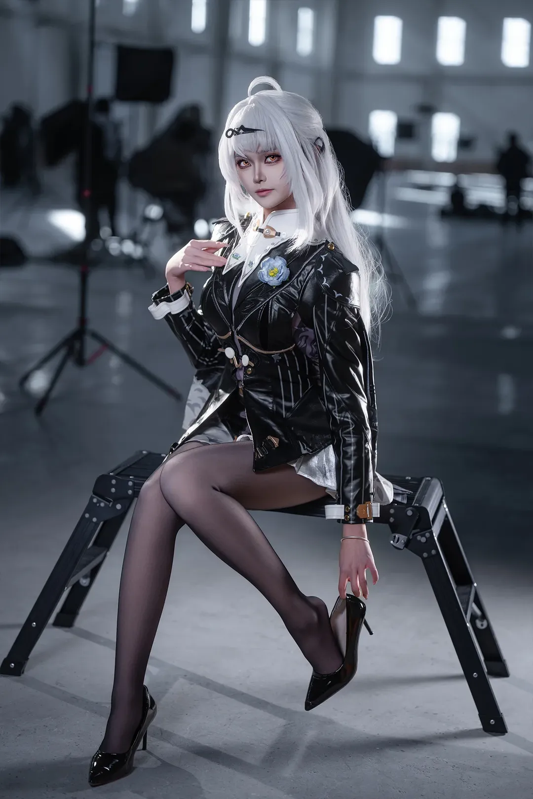 绝区零, 二次元摄影, 仪玄cos, 白毛cosplay, 漆皮机能风 - 第4张